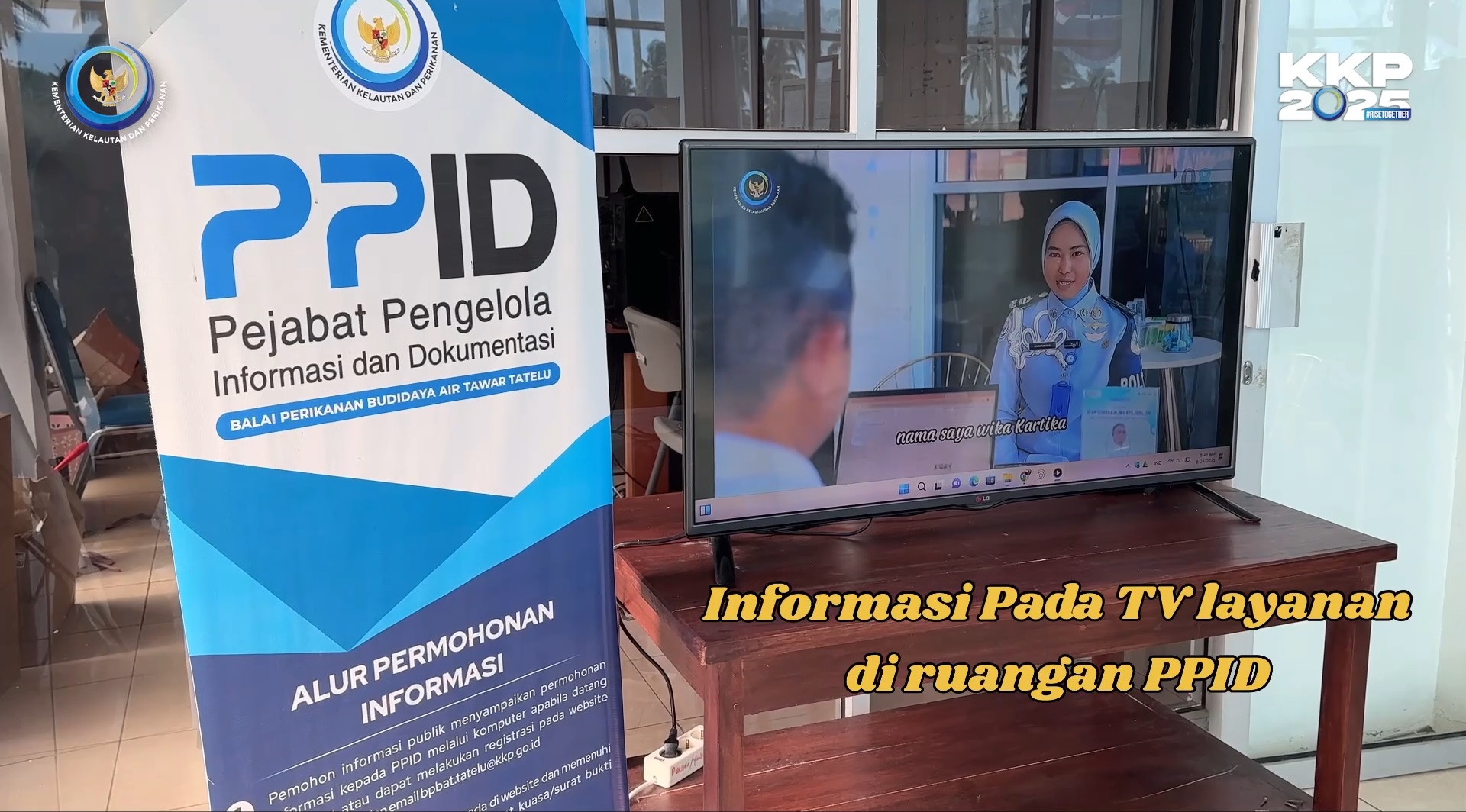 Audio visual yang menayangkan layanan informasi publik