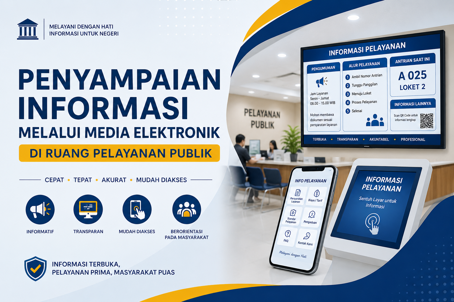 Penyampaian Informasi Melalui Media Elektronik Diruang Pelayanan Publik
