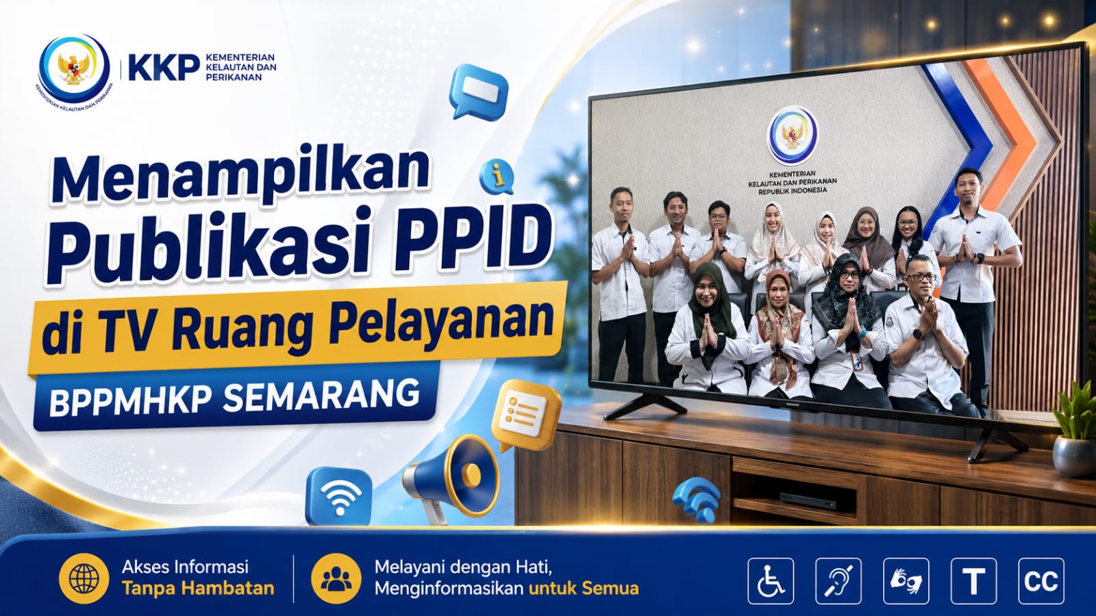 TV diruang Pelayanan Balai PPMHKP Semarang 2026