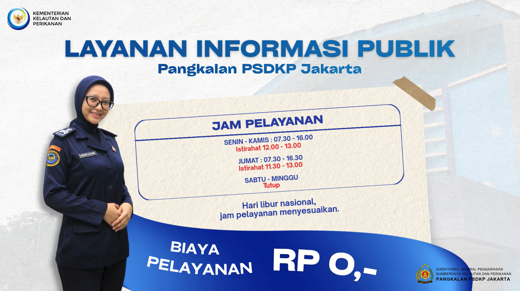 Tayangan Layanan Informasi Publik Pangkalan PSDKP Jakarta