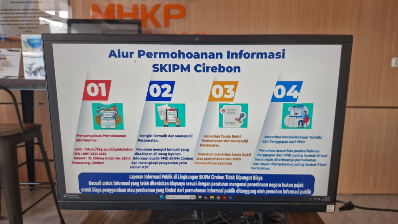 audio visual layanan informasi publik Badan Mutu KKP Cirebon