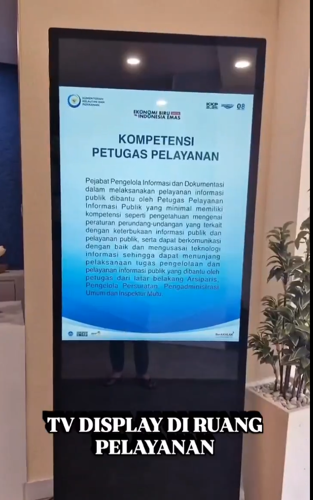 TV DISPLAY DI RUANG PELAYANAN