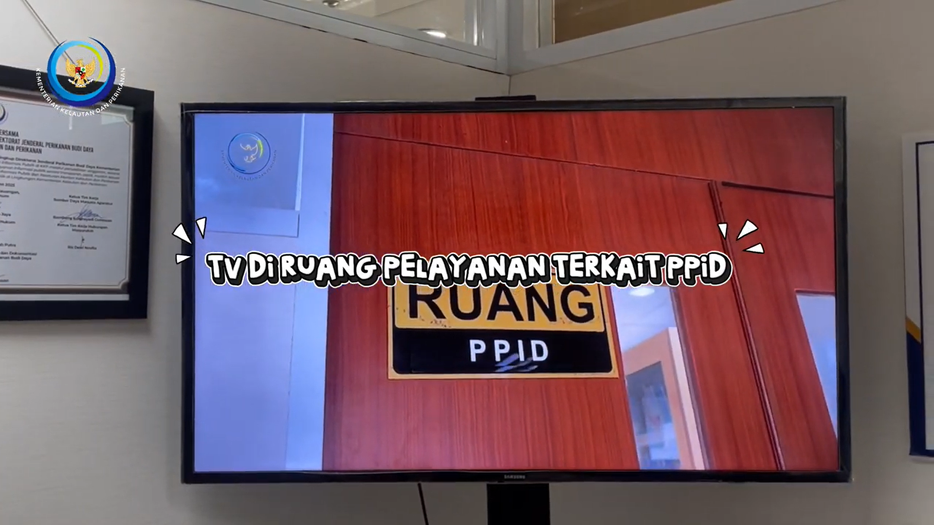 Sarana Audio Visual Ruang Layanan Informasi Publik Direktorat Jenderal Perikanan Budi Daya
