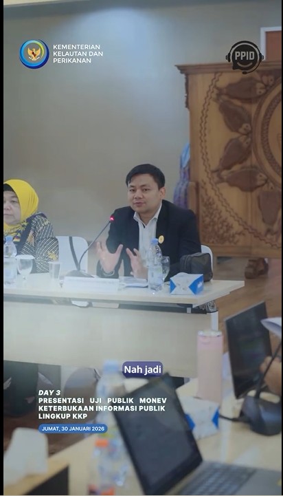 Hari ketiga. Presentasi Uji Publik Monev Keterbukaan Informasi Publik lingkup KKP.