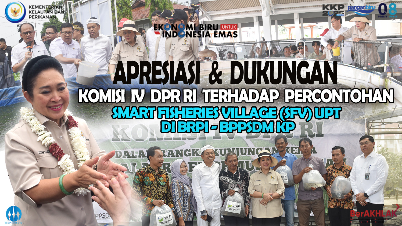 Apresiasi dan Dukungan Komisi IV DPR RI Terhadap Percontohan Smart Fisheries Village (SFV) Berbasis UPT di Balai Riset Pemuliaan Ikan