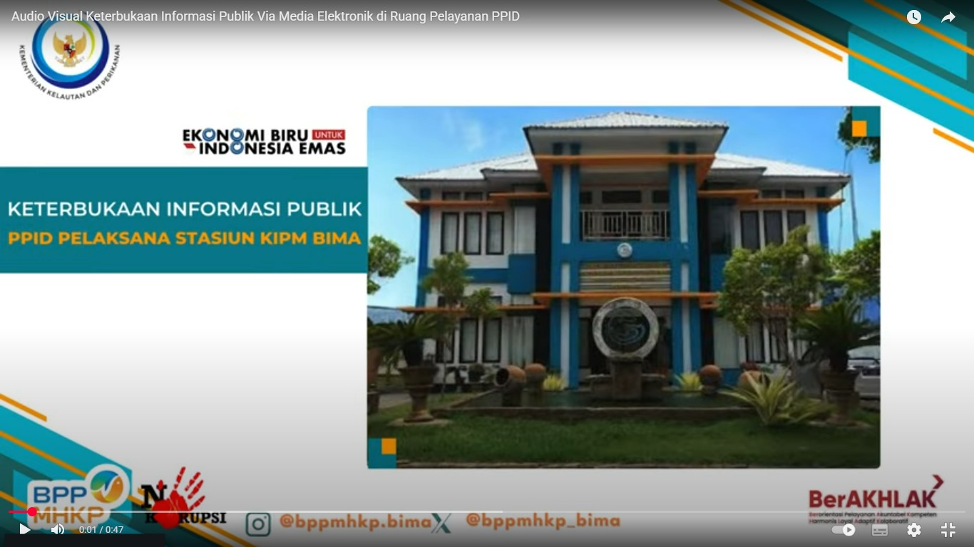 Audio Visual Terkait Keterbukaan Informasi Publik Via Media Elektronik di Ruang Pelayanan PPID