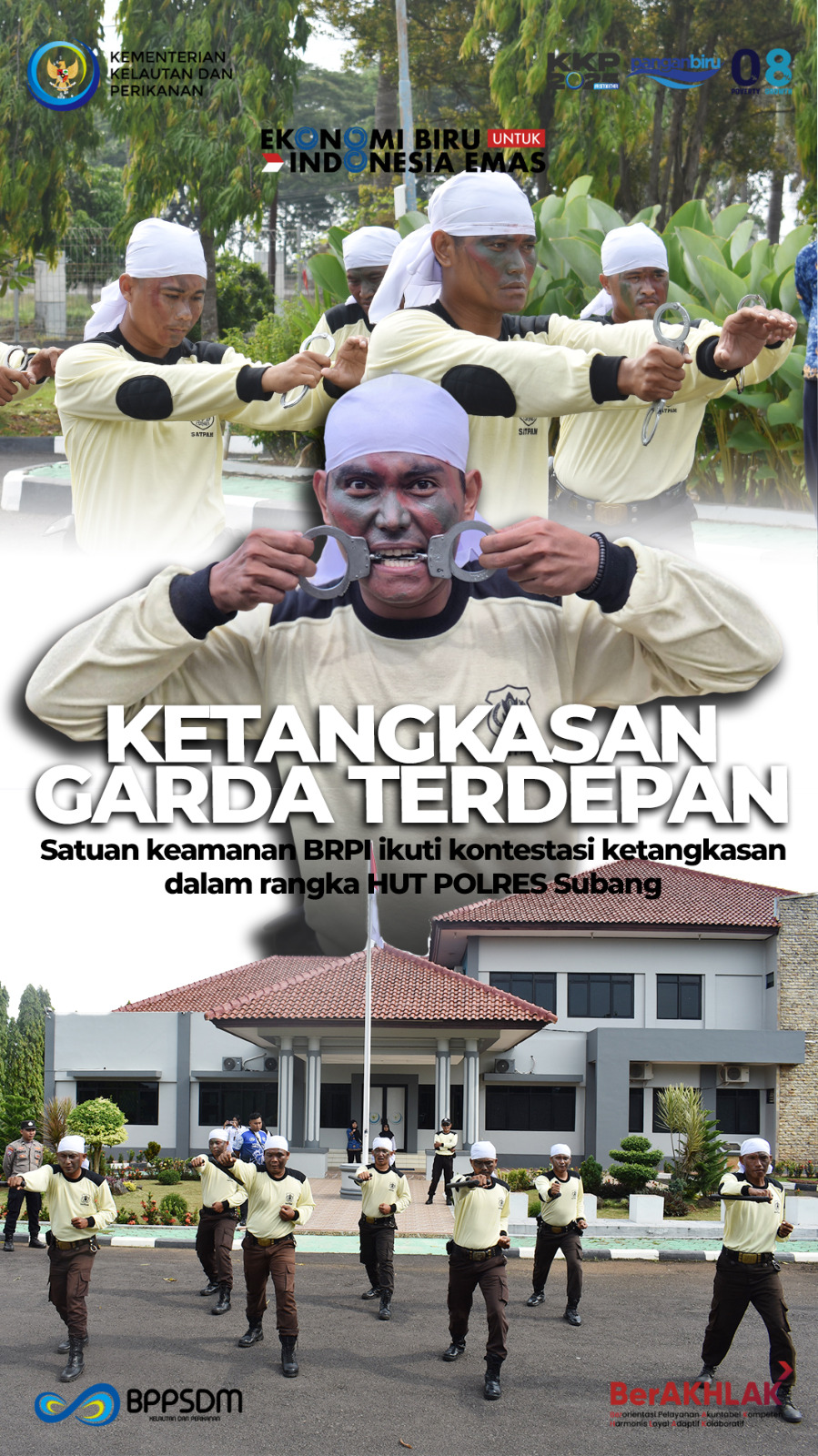 Ketangkasan Garda Terdepan Satuan Keamanan BRPI Ikuti Kontestasi Ketangkasan Dalam Rangka HUT Polres Subang