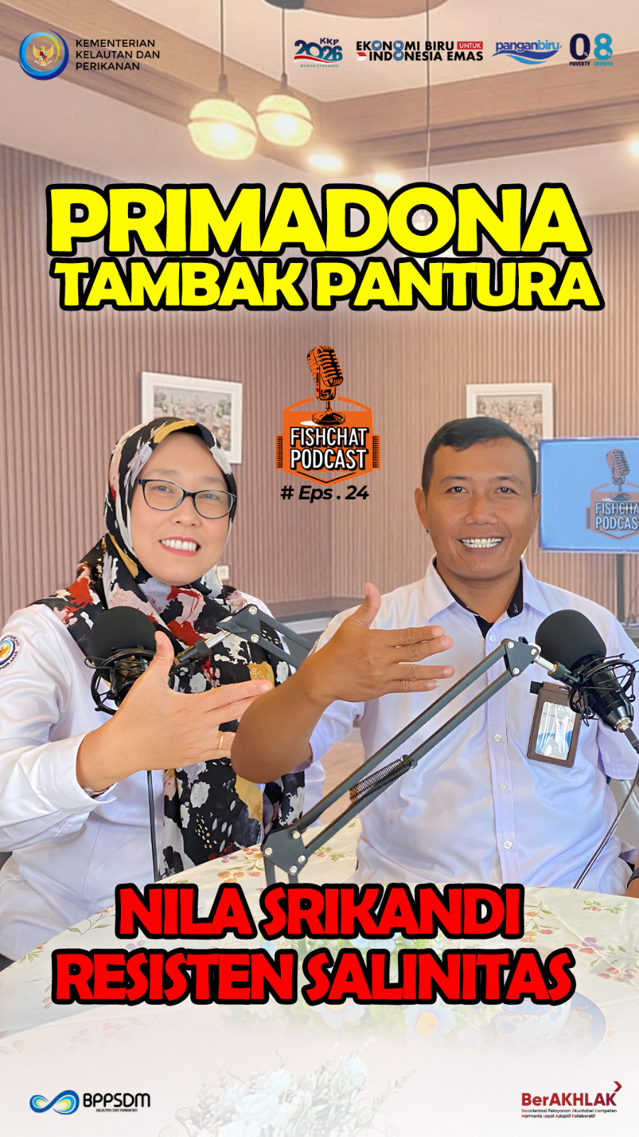 Podcast FishChat Episode 24 Primadona Tambak Pantura, Nila Srikandi Resisten Salinitas