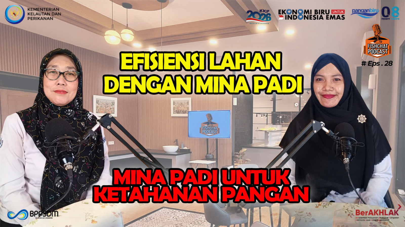 Podcast FishChat Episode 28 Efisiensi Lahan Dengan Mina Padi, Mina Padi Untuk Ketahanan Pangan