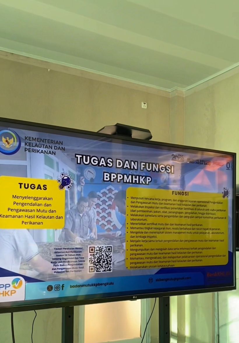 Informasi Publik Melalui TV Pelayanan SPPMHKP BENGKULU