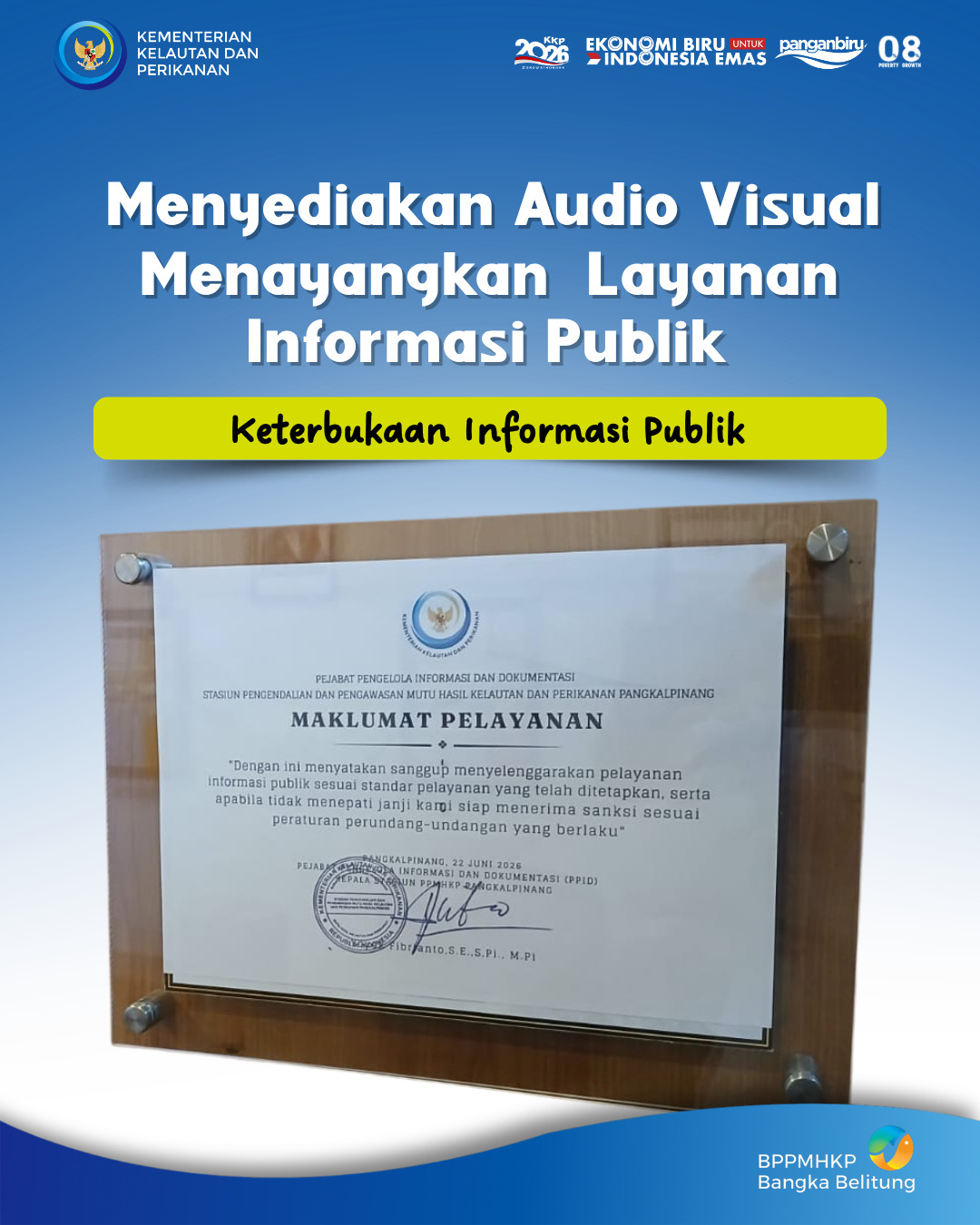 TV di Ruang Pelayanan PPID