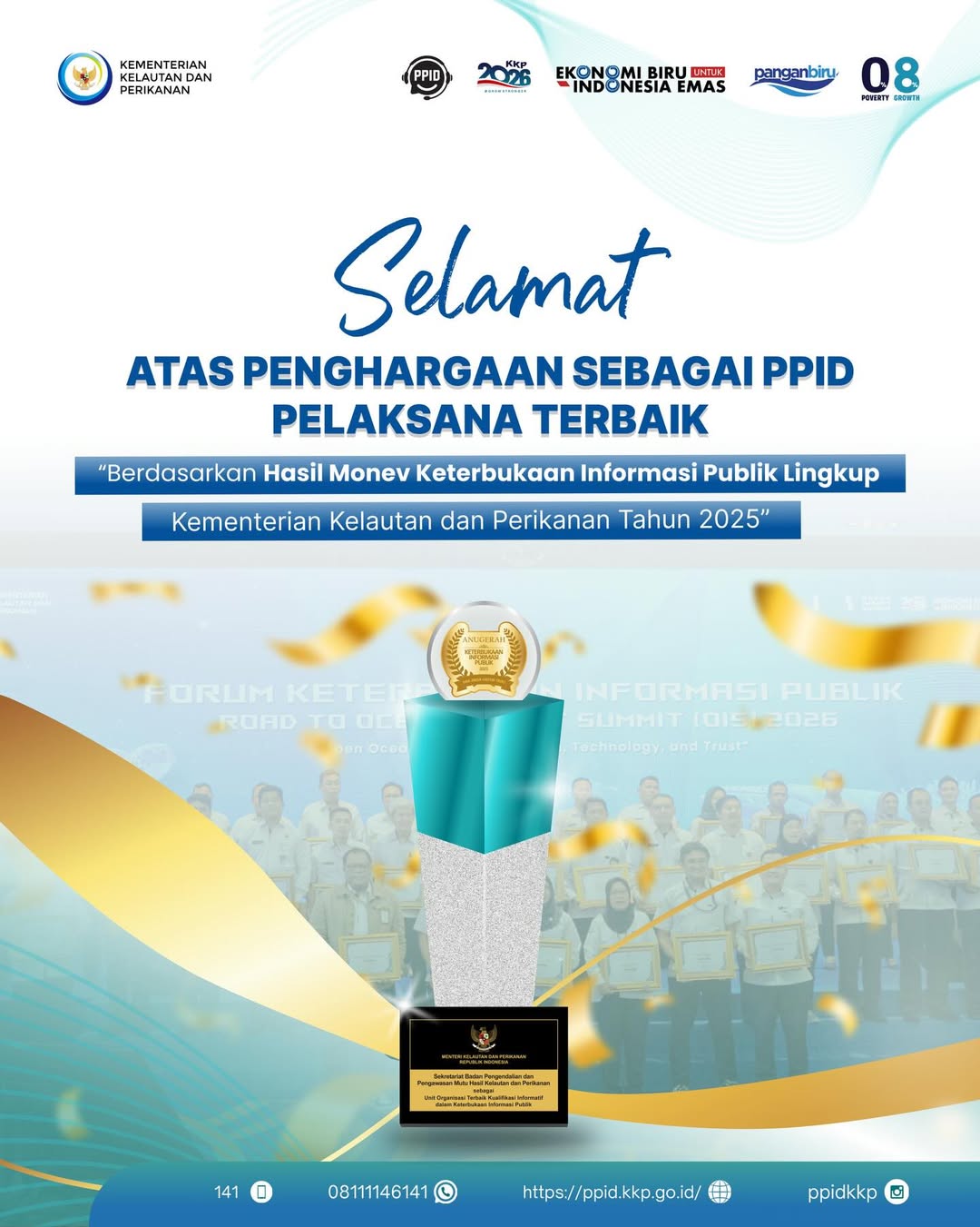 Selamat Atas Penghargaan Sebagai PPID Pelaksana Terbaik