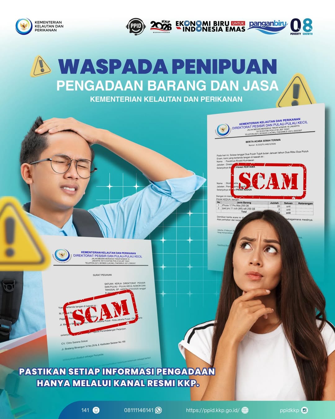 Waspada Penipuan Mengatasnamakan KKP dalam Proses Pengadaan Barang dan Jasa