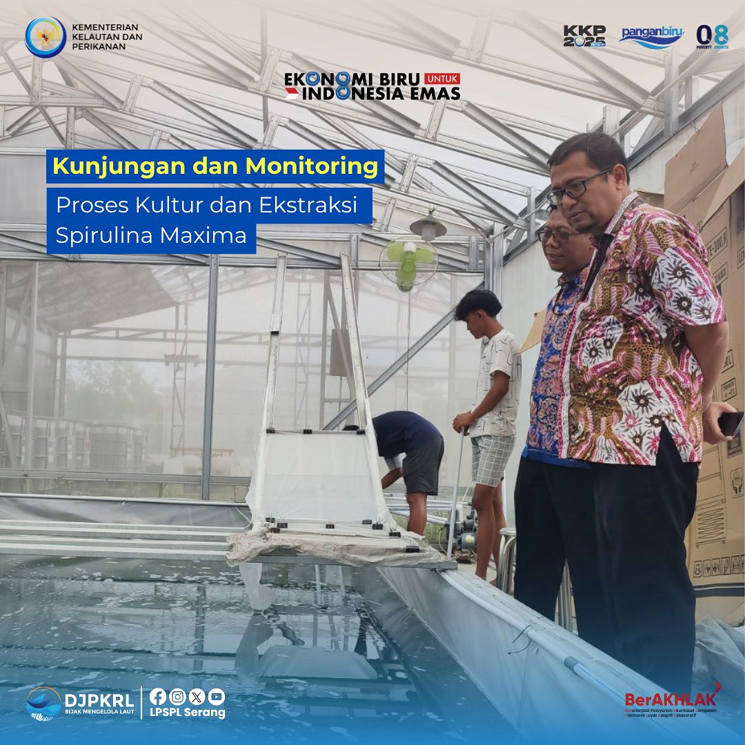Kunjungan dan Monitoring Proses Kultur dan Ekstraksi Spirulina maxima