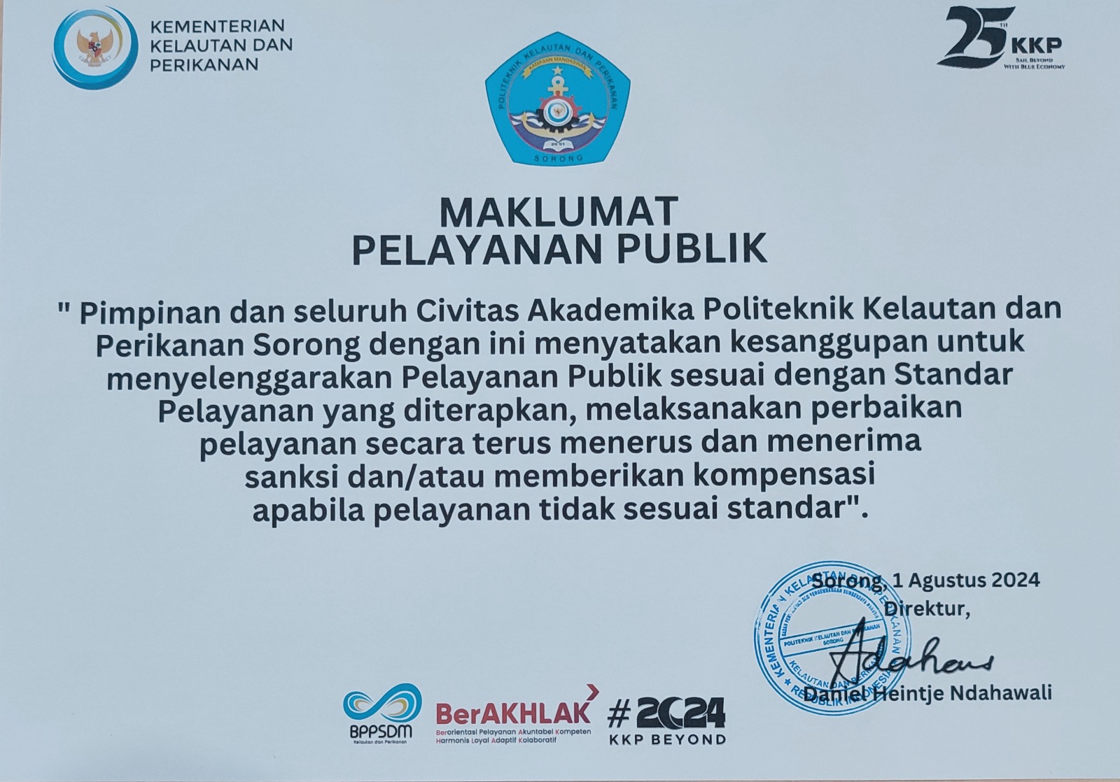 Maklumat Pelayanan publik