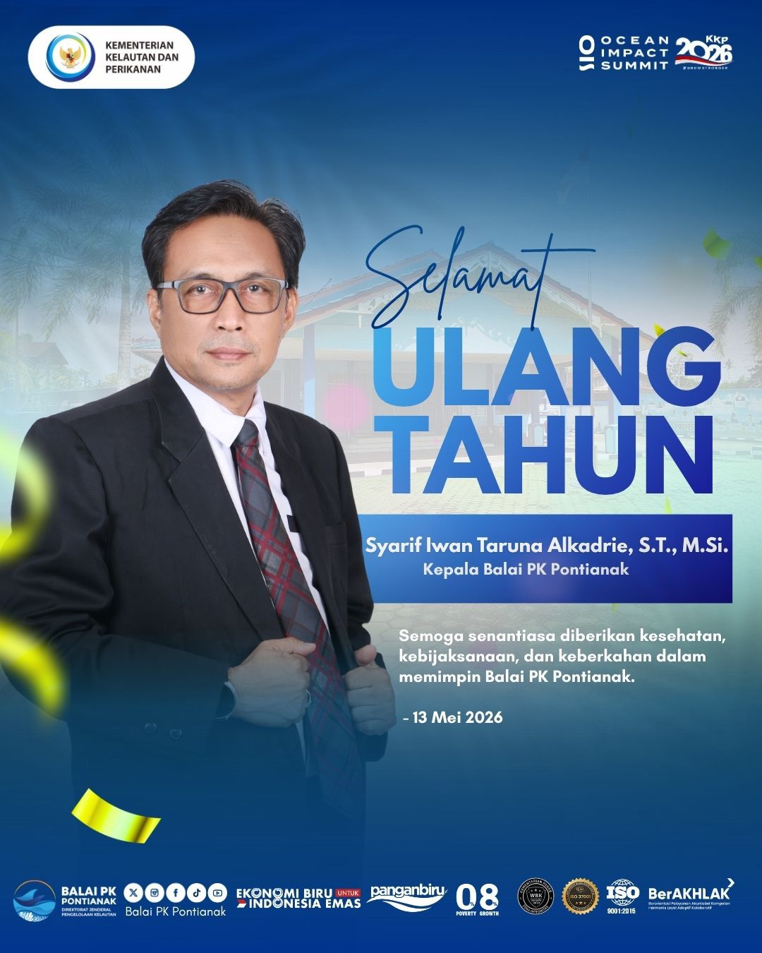 Hari Ulang Tahun Kepala Balai Pengelolaan Kelautan Pontianak