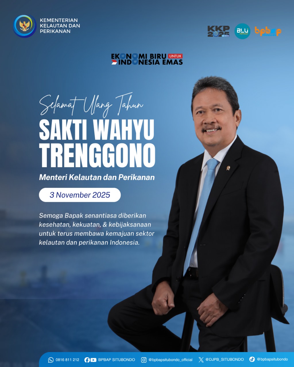 Selamat HUT Menteri KKP Bapak Sakti Wahyu Trenggono