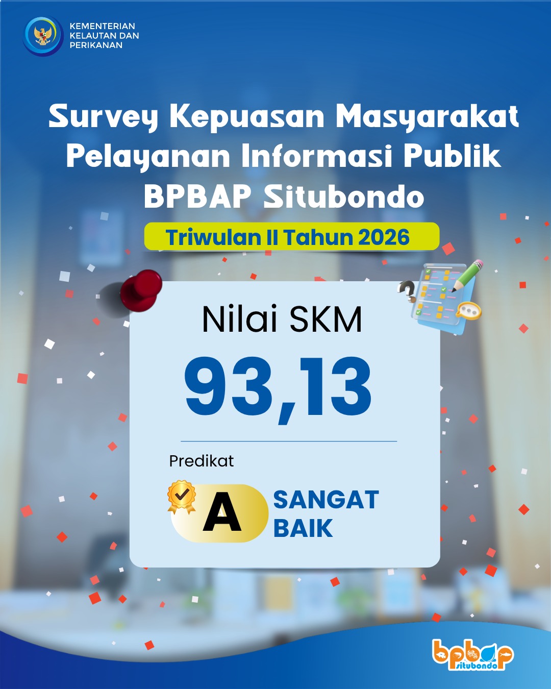SKM Pelayanan Informasi Publik Triwulan II BPBAP Situbondo