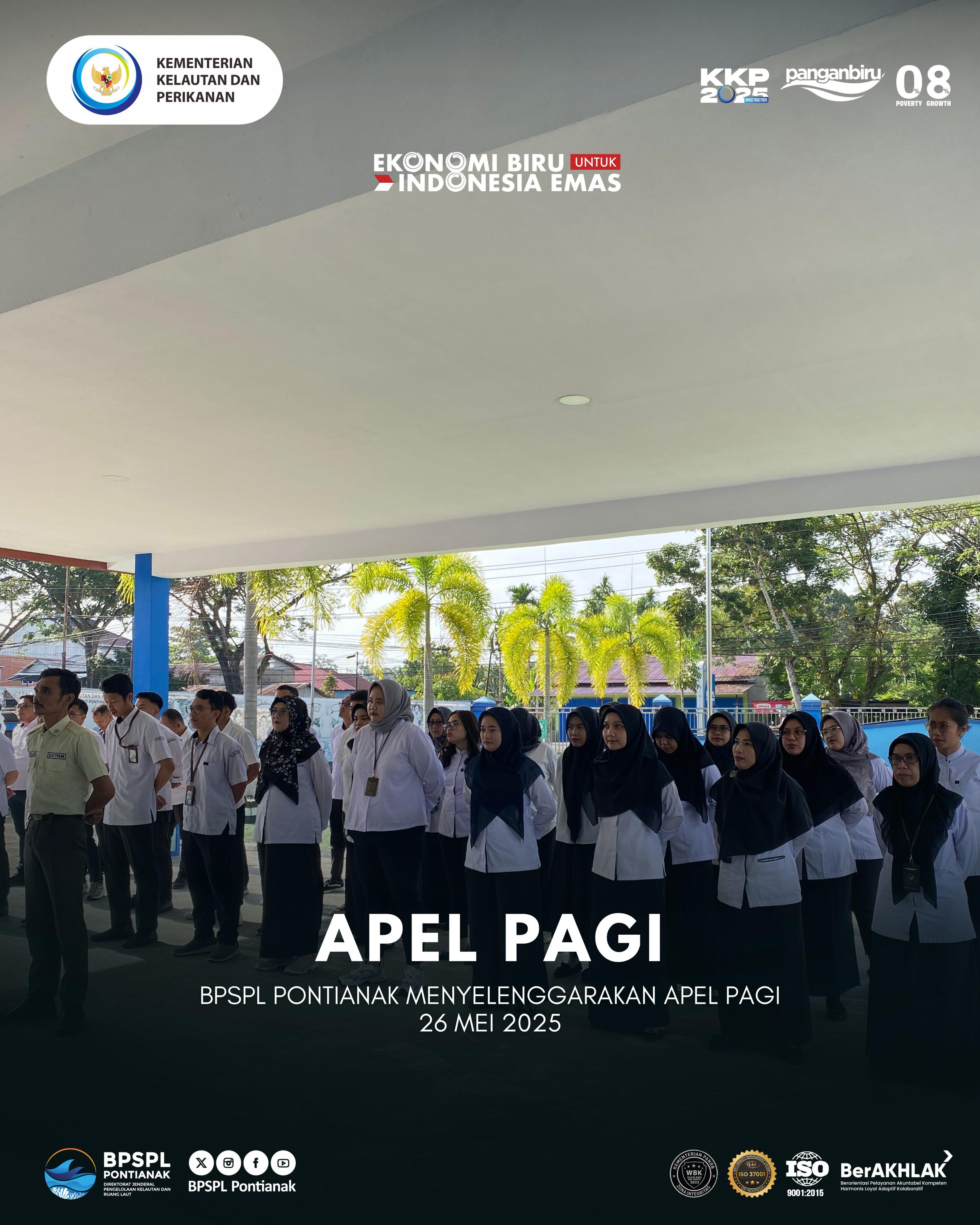 BPSPL Pontianak Melaksanakan Apel Pagi