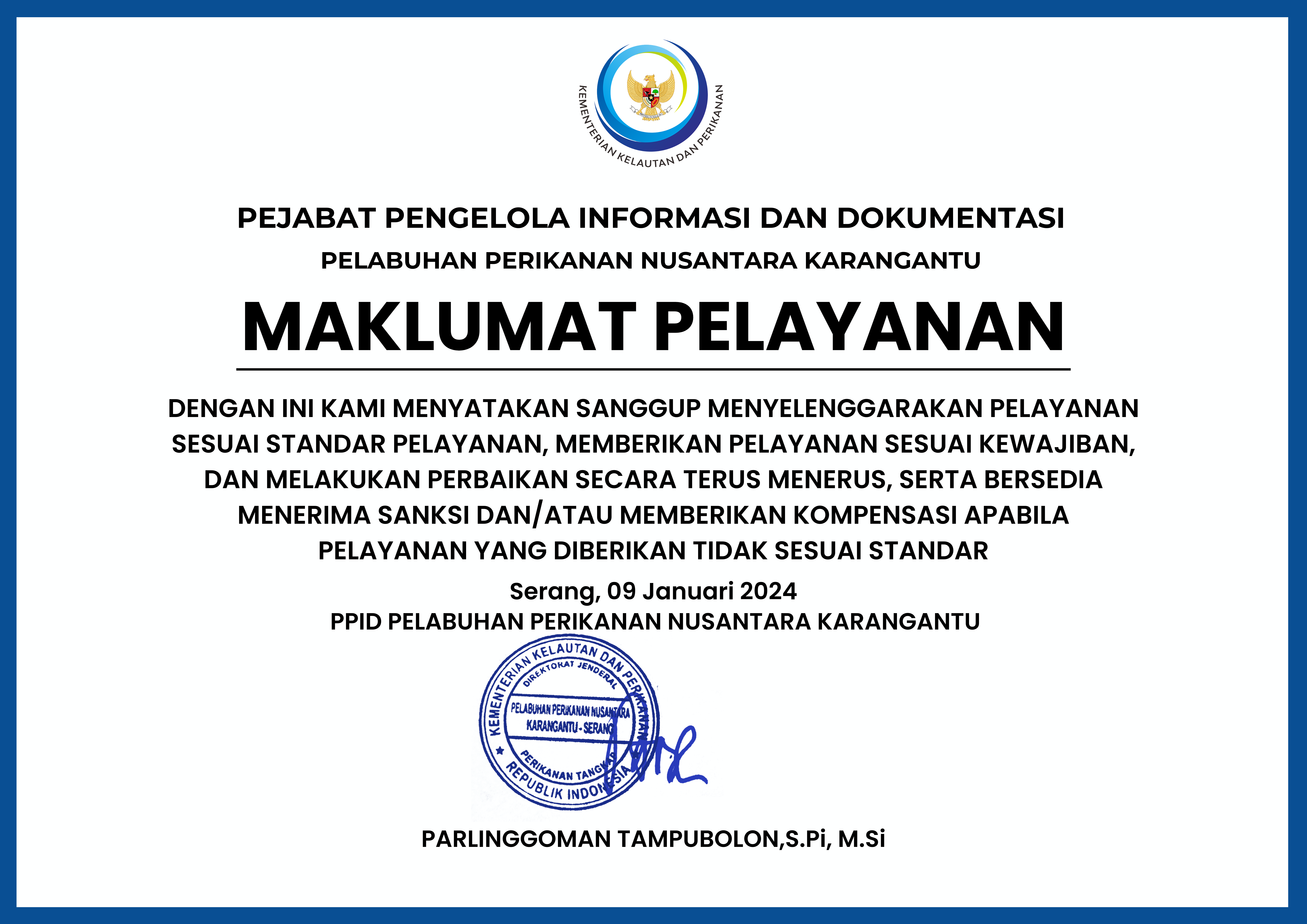 Maklumat Pelayanan PPID PPN Karangantu