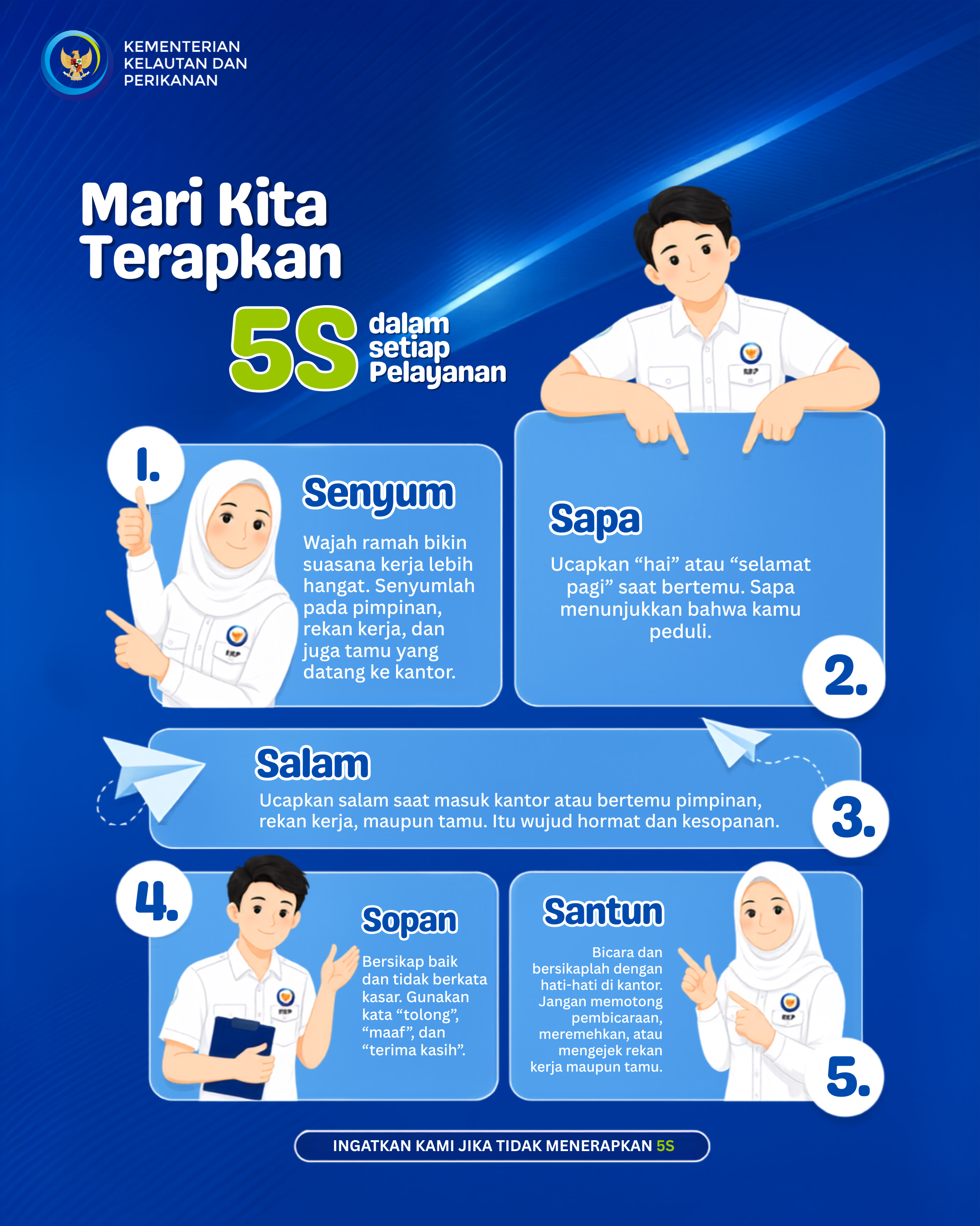 Mari Terapkan 5S dalam Setiap Pelayanan - Membangun Budaya Kerja yang Ramah dan Profesional