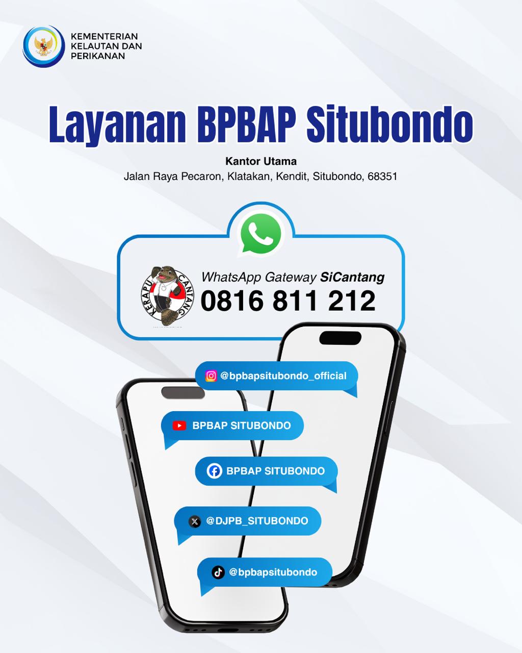 Daftar Media Sosial dan link Layanan BPBAP Situbondo