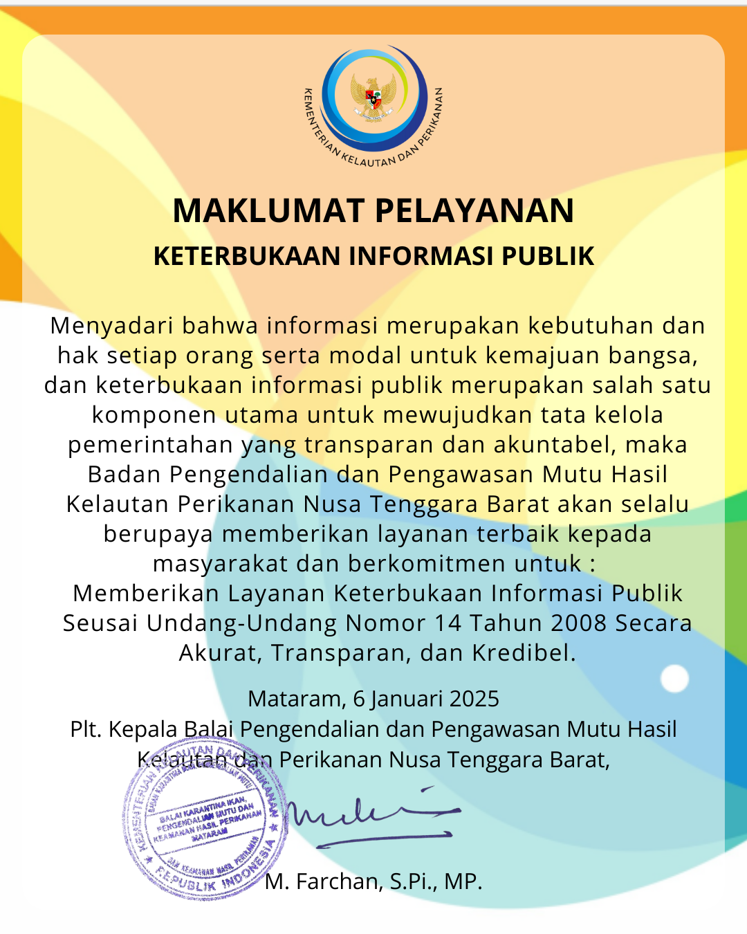 Maklumat Keterbukaan Informasi Publik