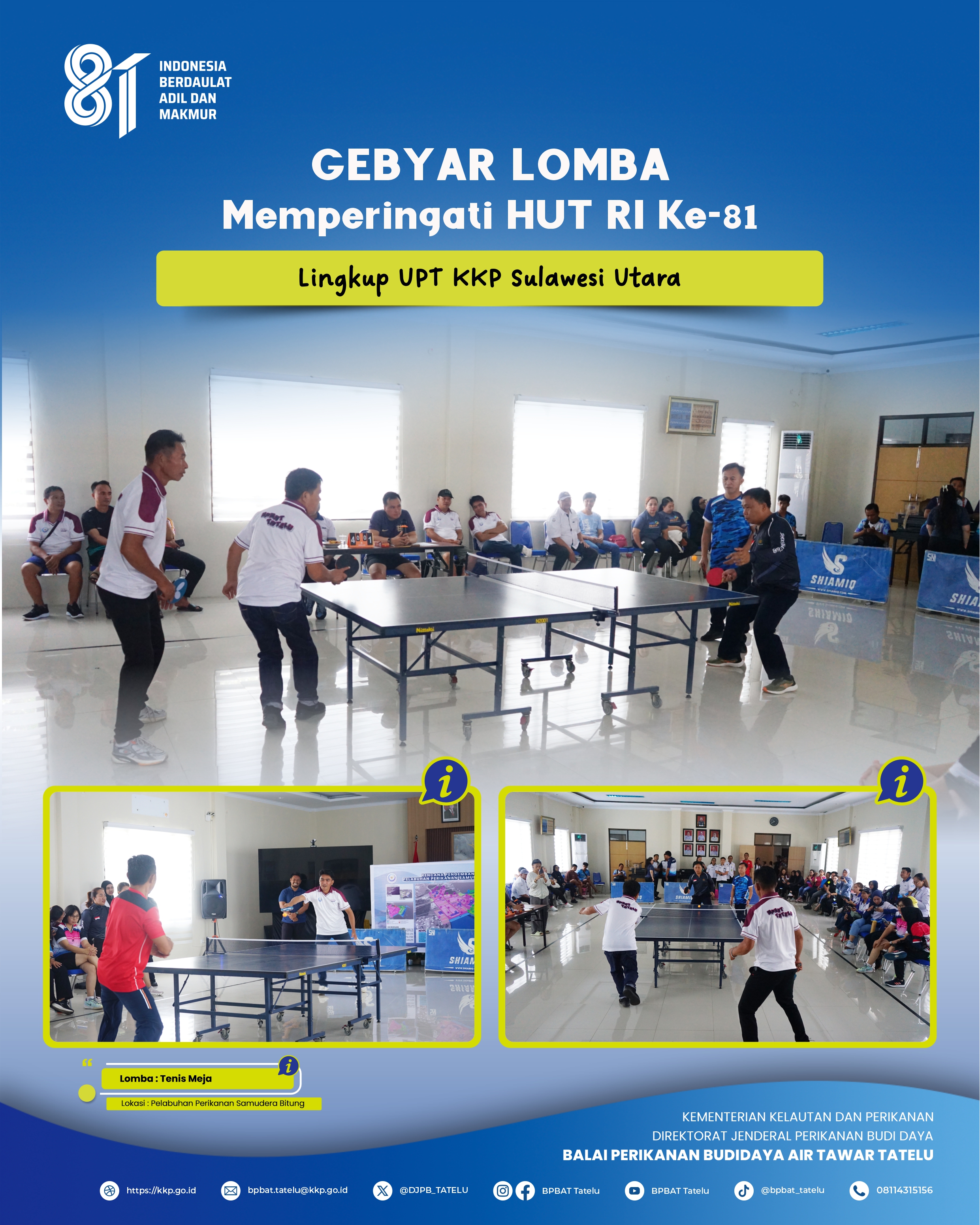 Gebyar Lomba Memperingati HUT RI Ke 81 - Lomba Tenis Meja
