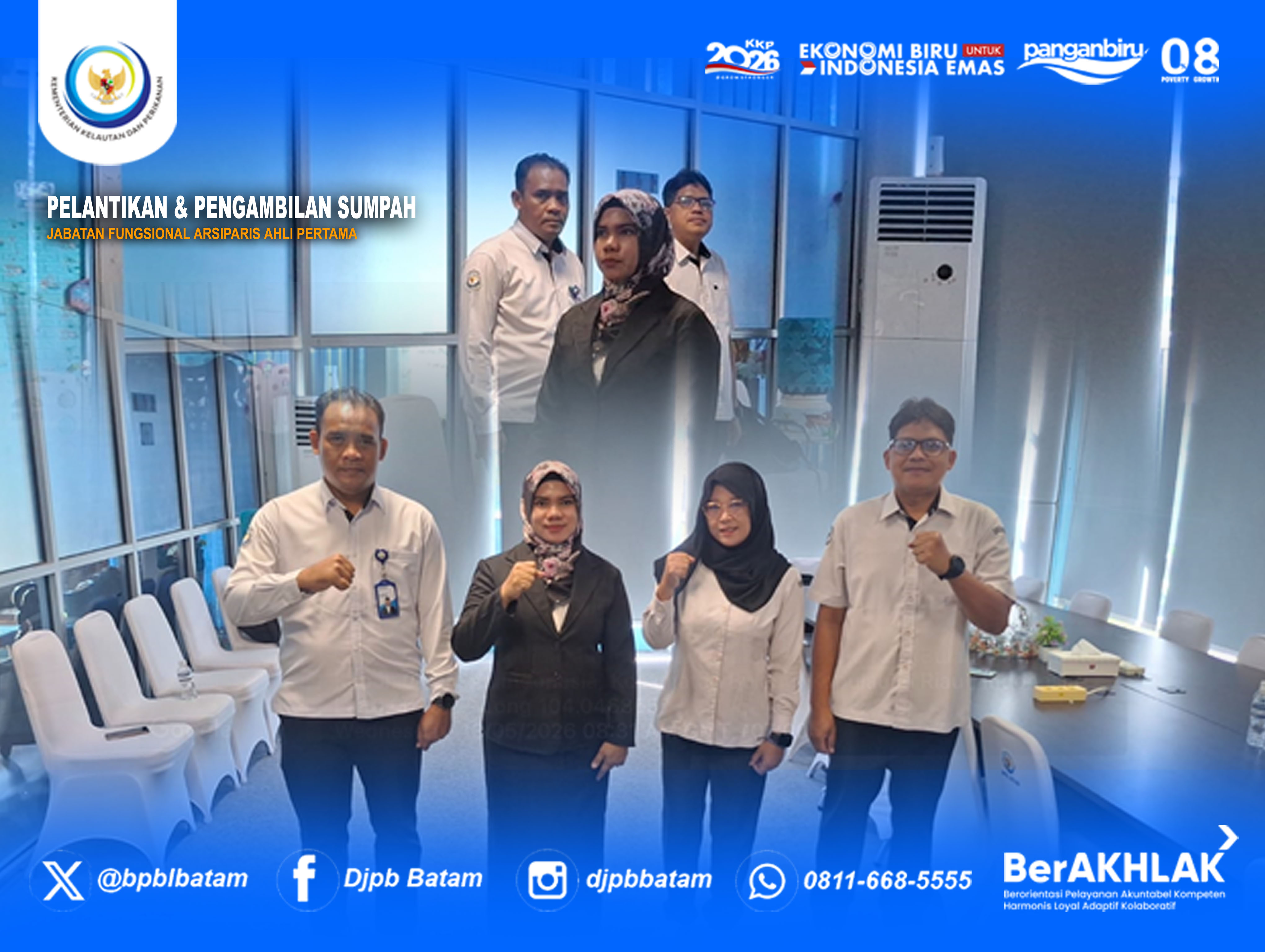 Pelantikan dan pengambilan sumpah Jabatan fungsional Arsiparis Ahli Pertama