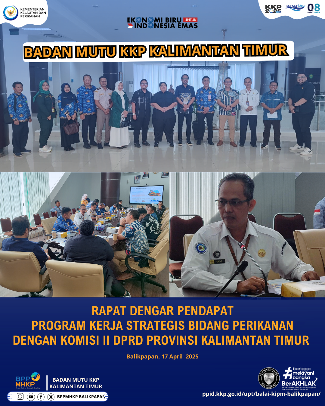 RAPAT DENGAR PENDAPAT PROGRAM KERJA STRATEGIS BIDANG PERIKANAN DENGAN KOMISI II DPRD PROVINSI KALIMANTAN TIMUR