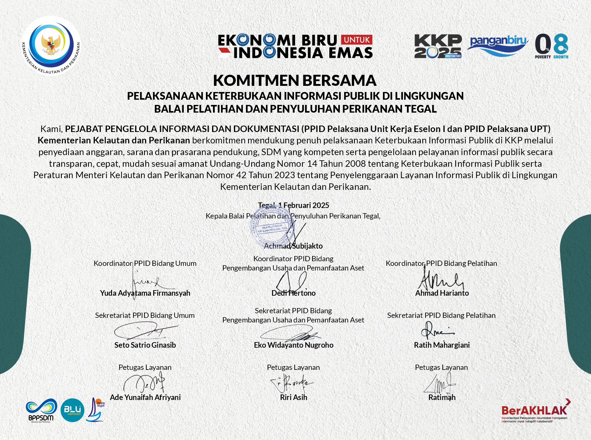 PENANDATANGAN KOMITMEN BERSAMA TAHUN 2025