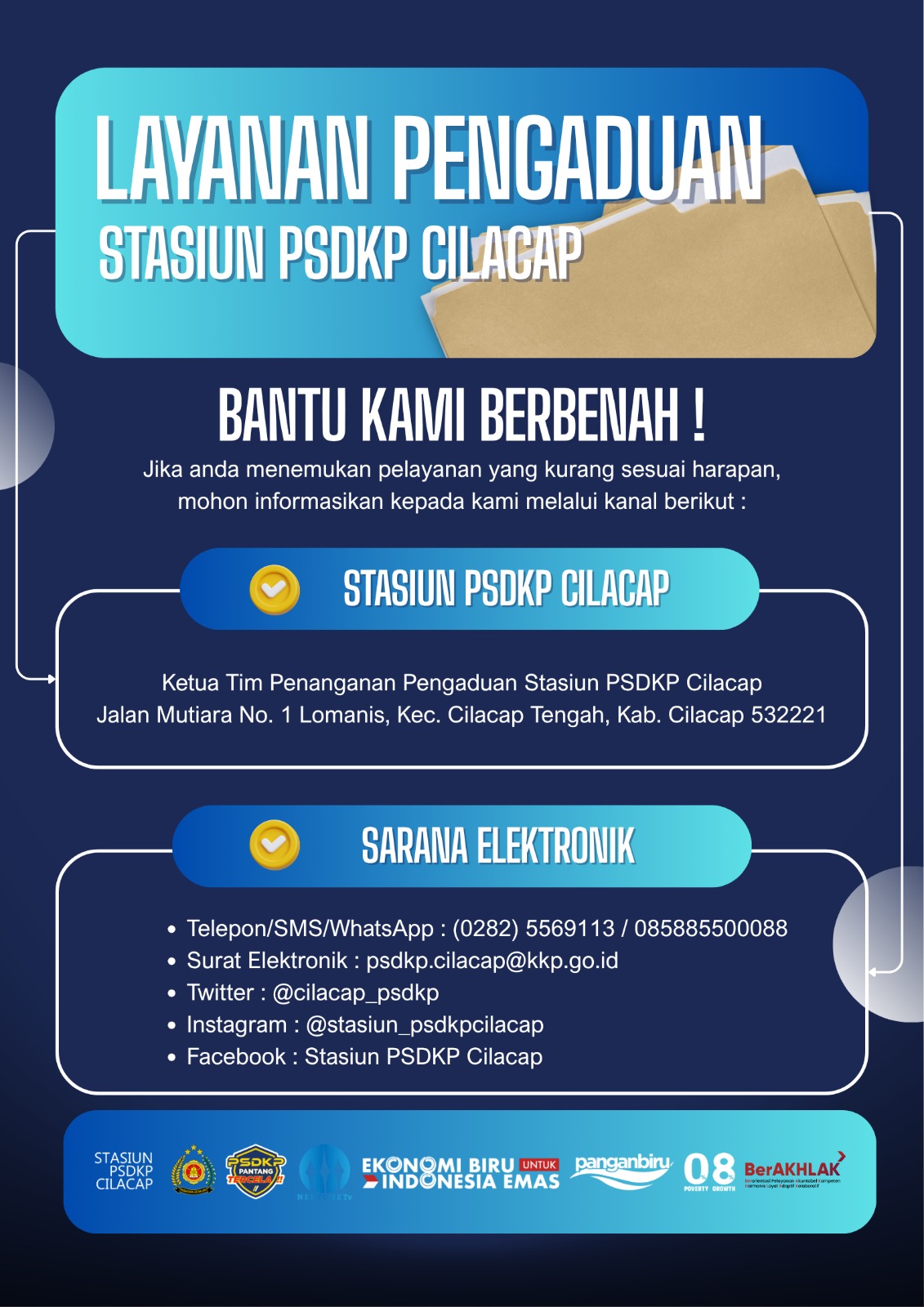 Layanan Pengaduan Pelayanan Stasiun PSDKP Cilacap