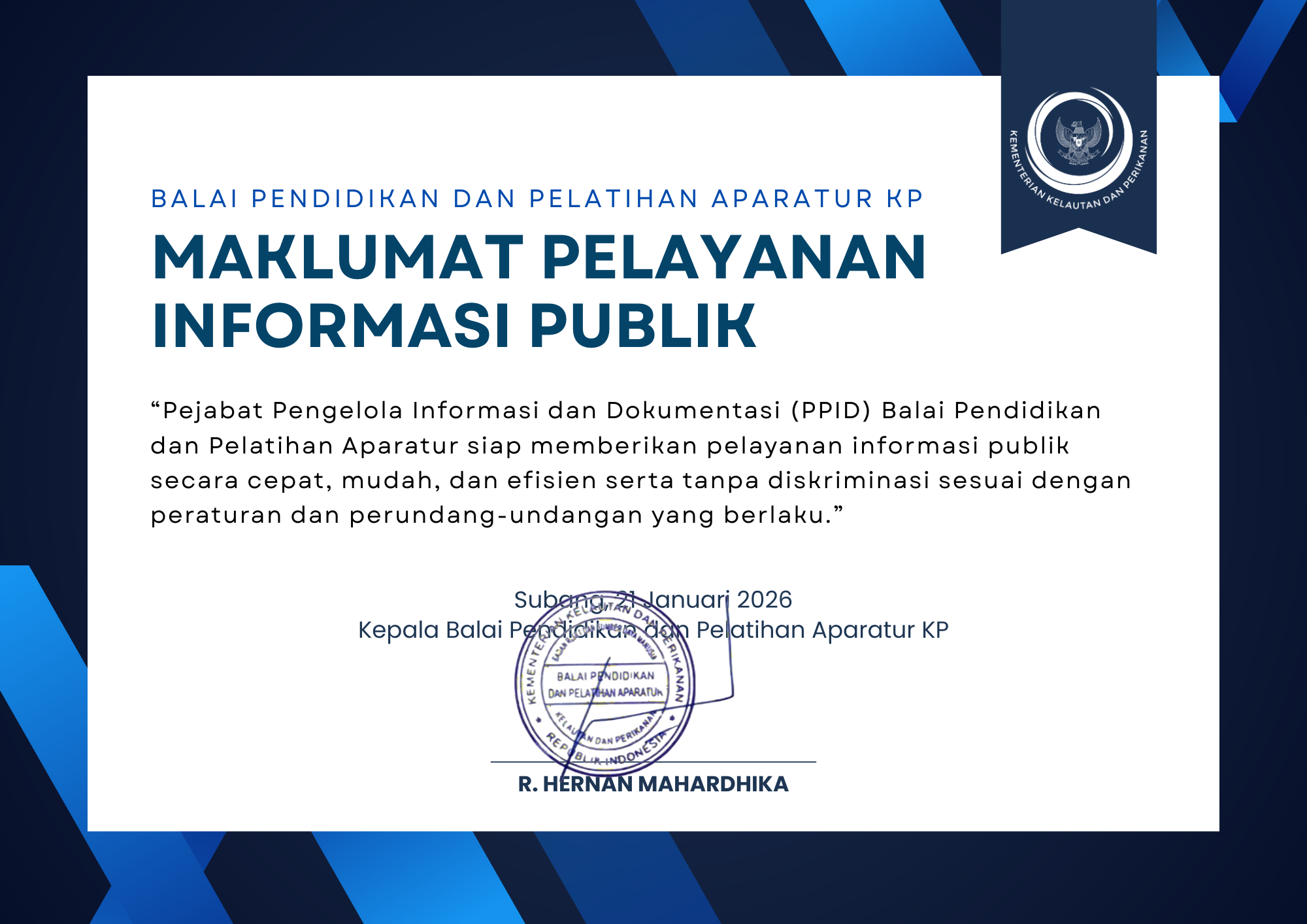 Maklumat Pelayanan Informasi Publik