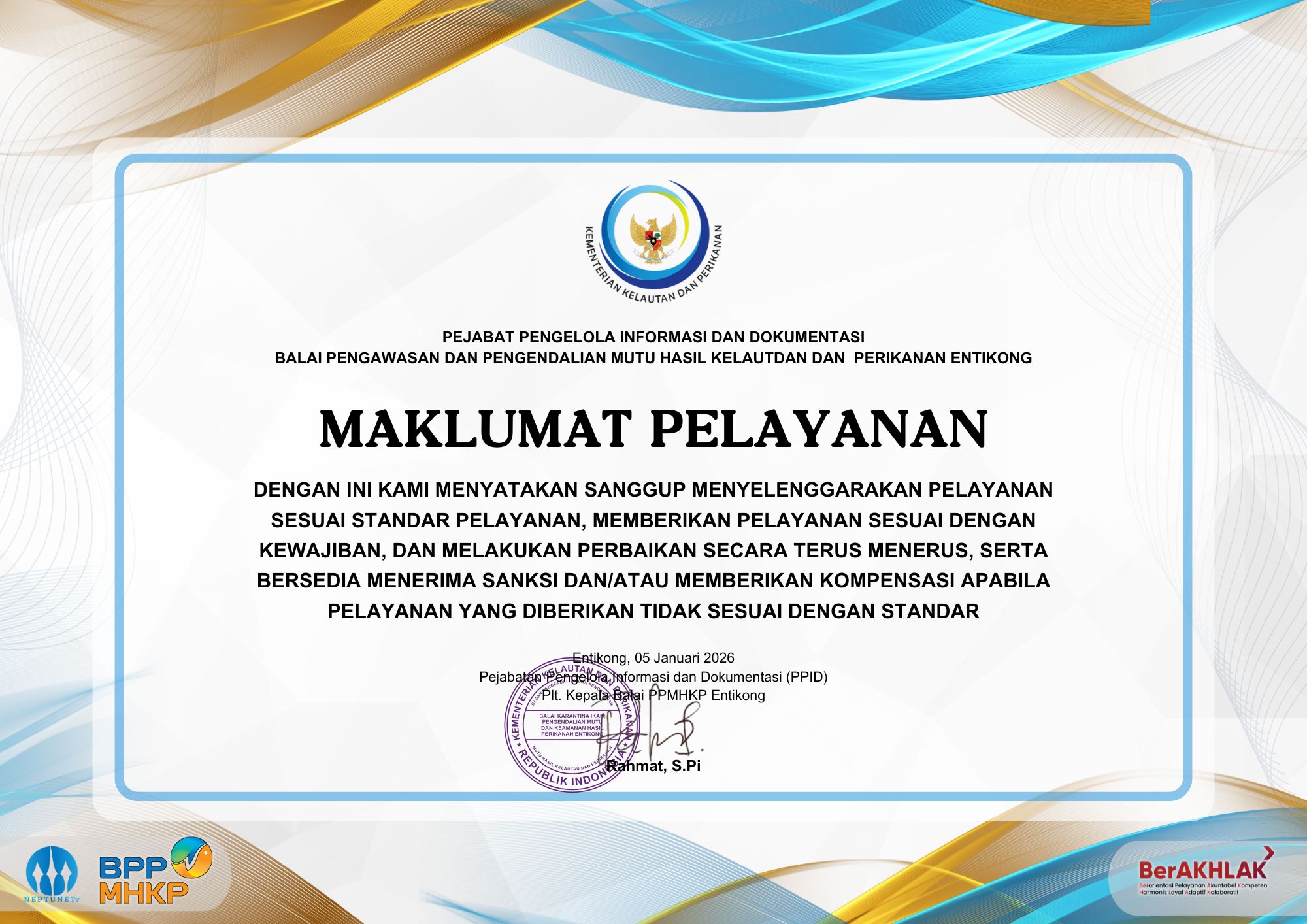 Maklumat Pelayanan