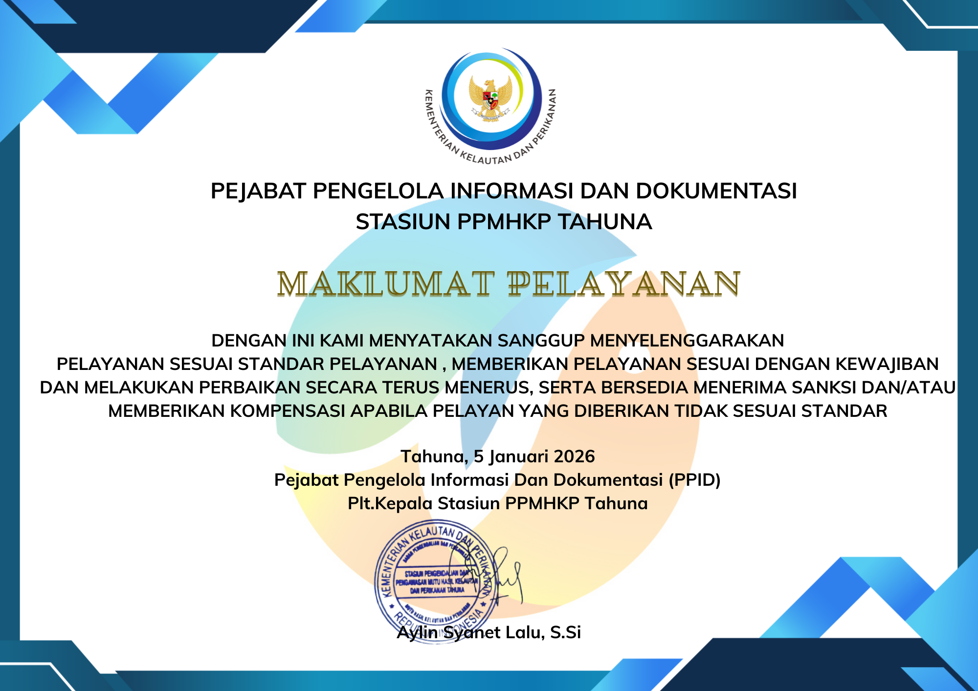 Maklumat pelayanan