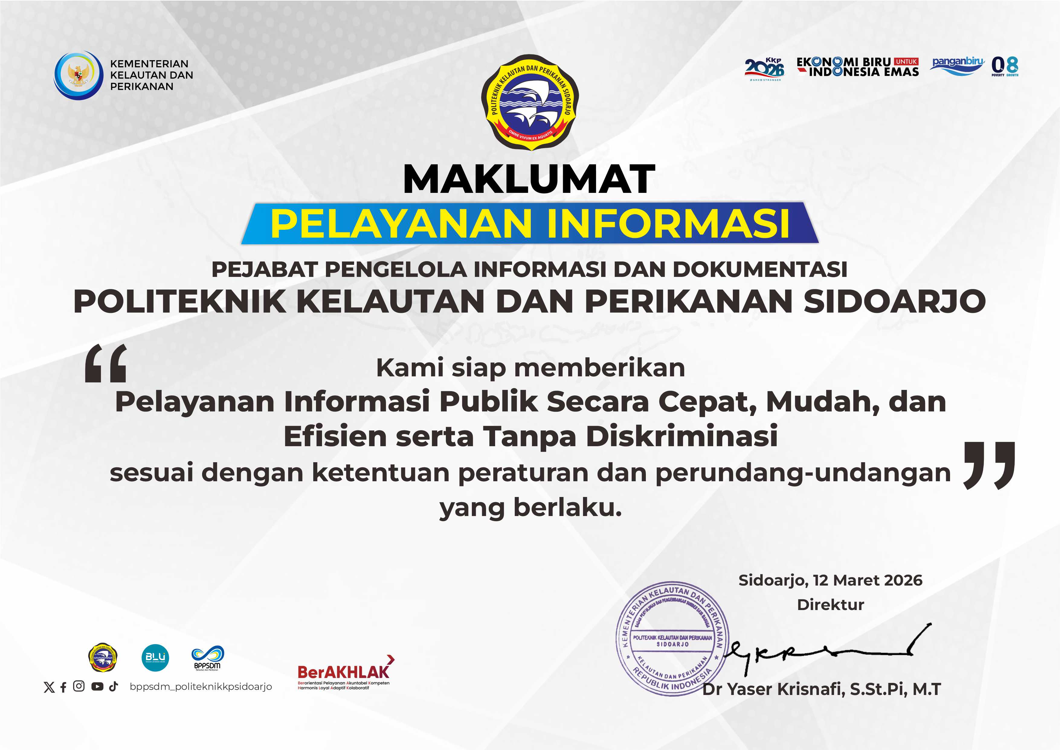 Maklumat Pelayanan Informasi Publik