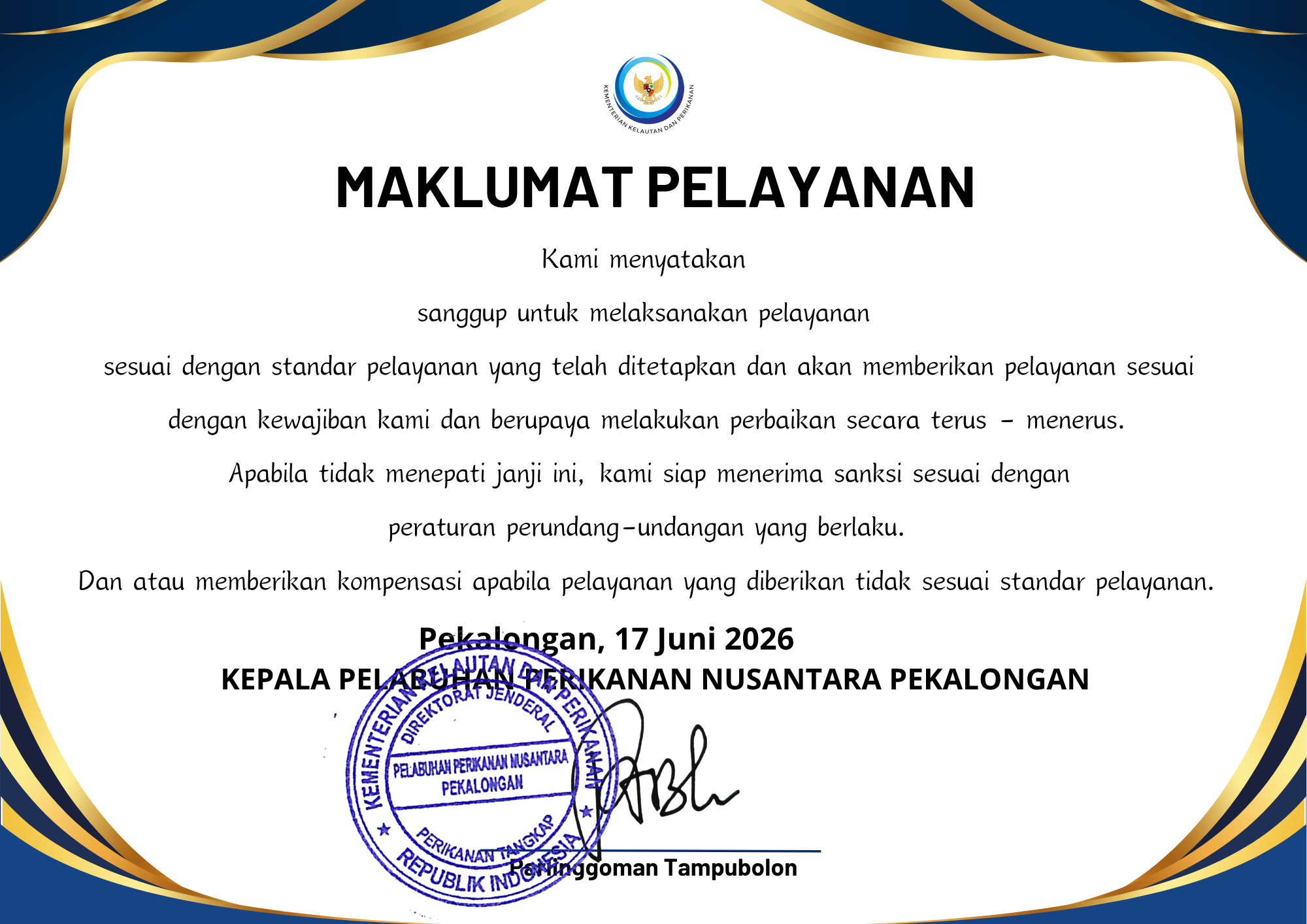 Maklumat Pelayanan Publik
