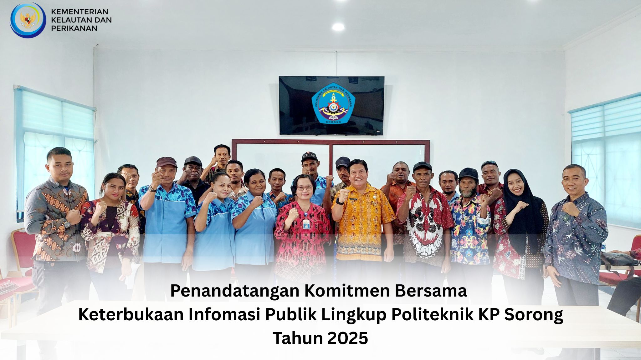 Penandatangan Komitmen Bersama Keterbukaan Informasi Publik Lingkup Politeknik Kp Sorong 2025