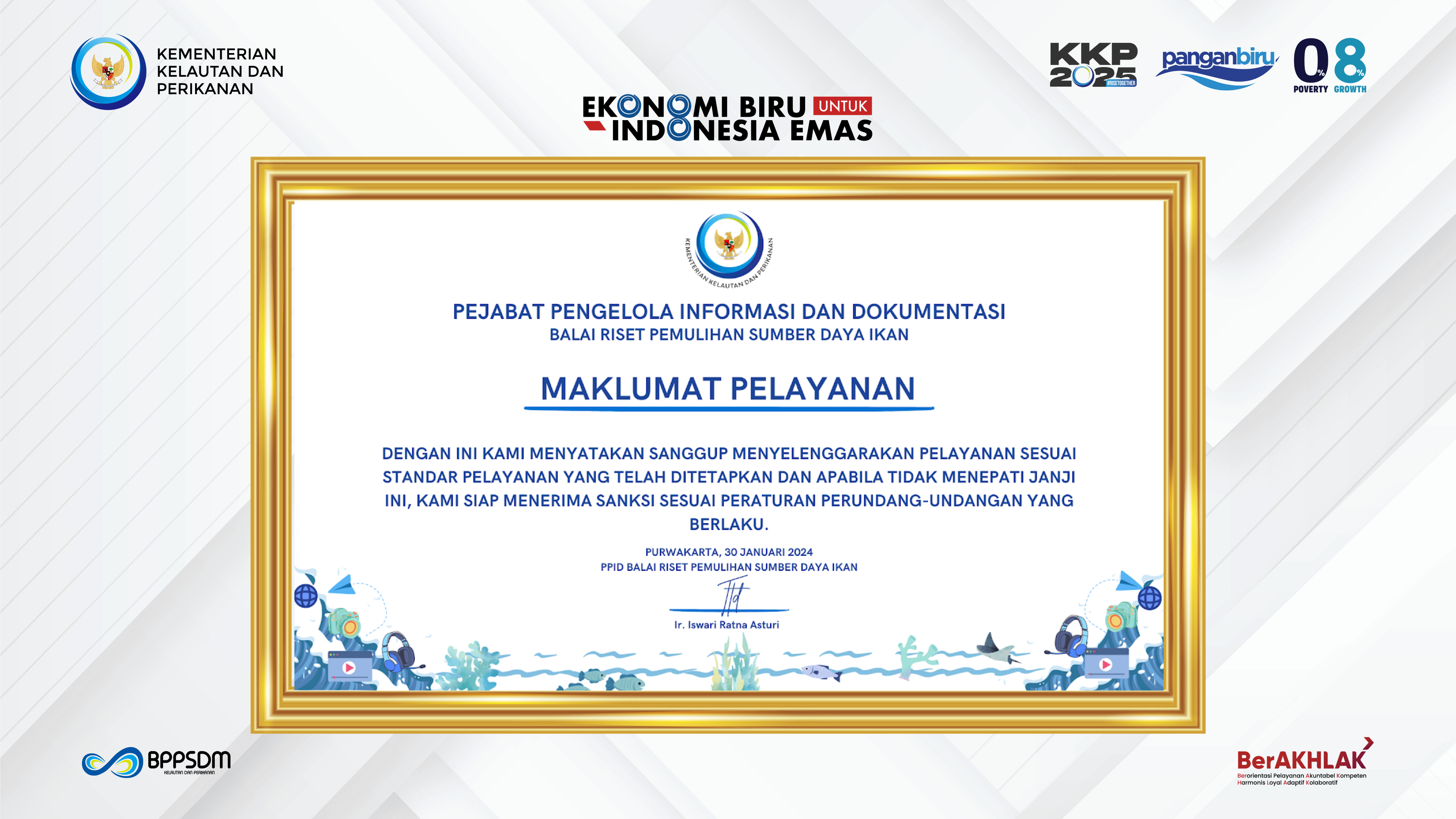 Maklumat Pelayanan PPID BRPSDI 2024