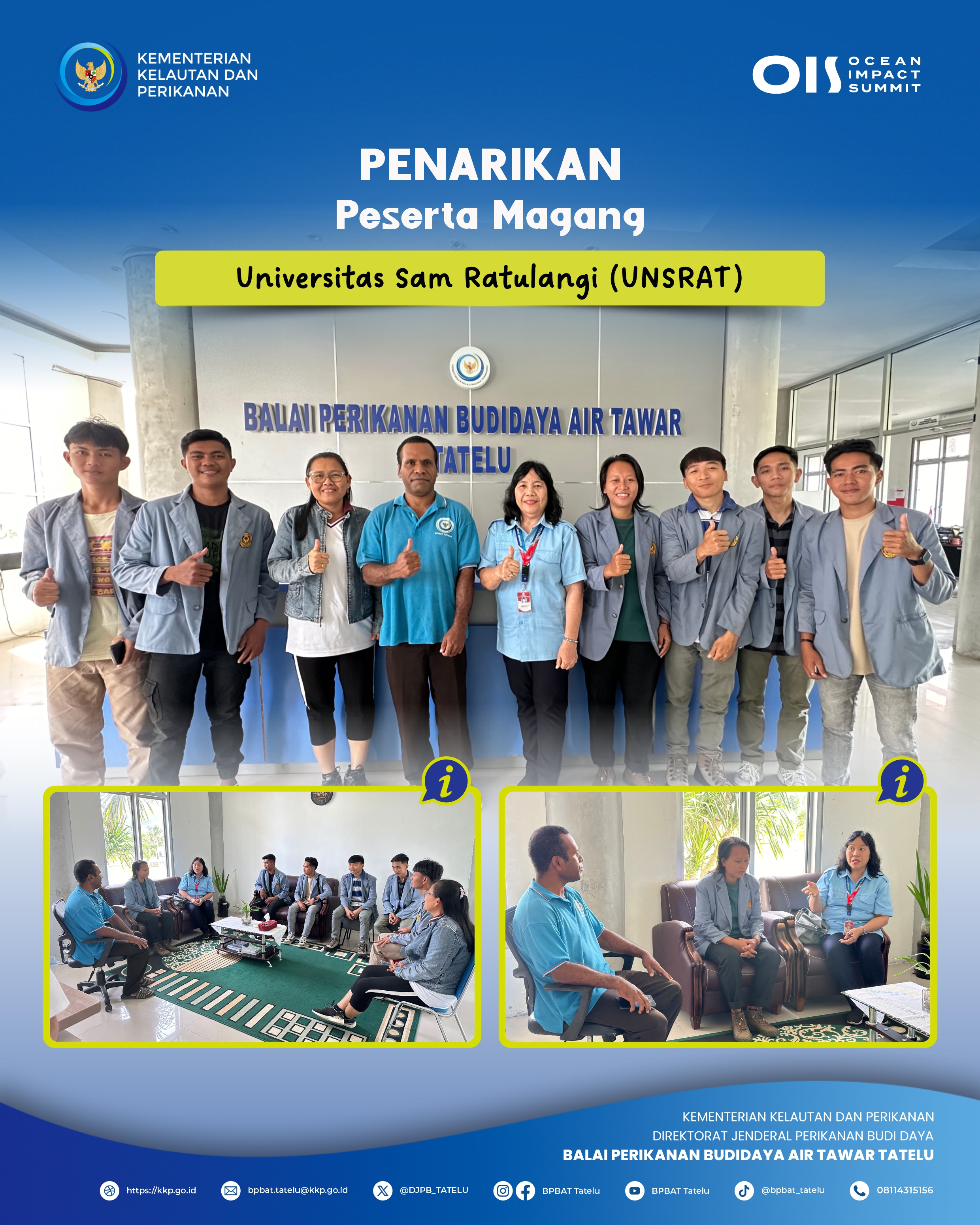 Penarikan Peserta Magang dari Universitas Sam Ratulangi Jurusan Agrobisnis Perikanan