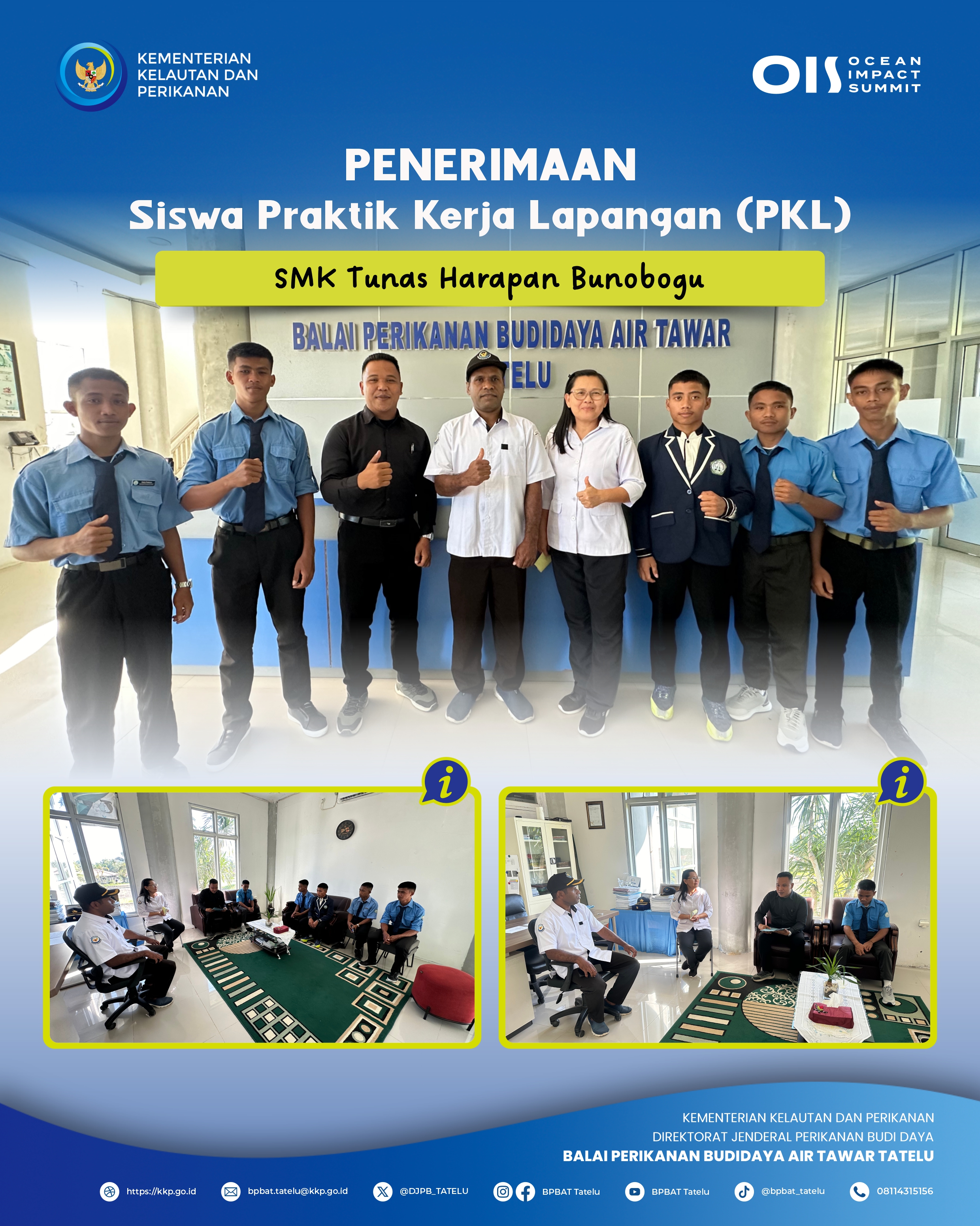 Penerimaan Siswa Praktik Kerja Lapangan (PKL) dari SMK Tunas Harapan Bunobagu