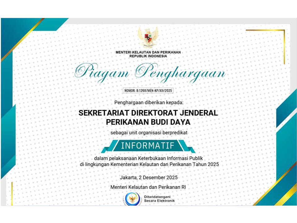Piagam Penghargaan KKP