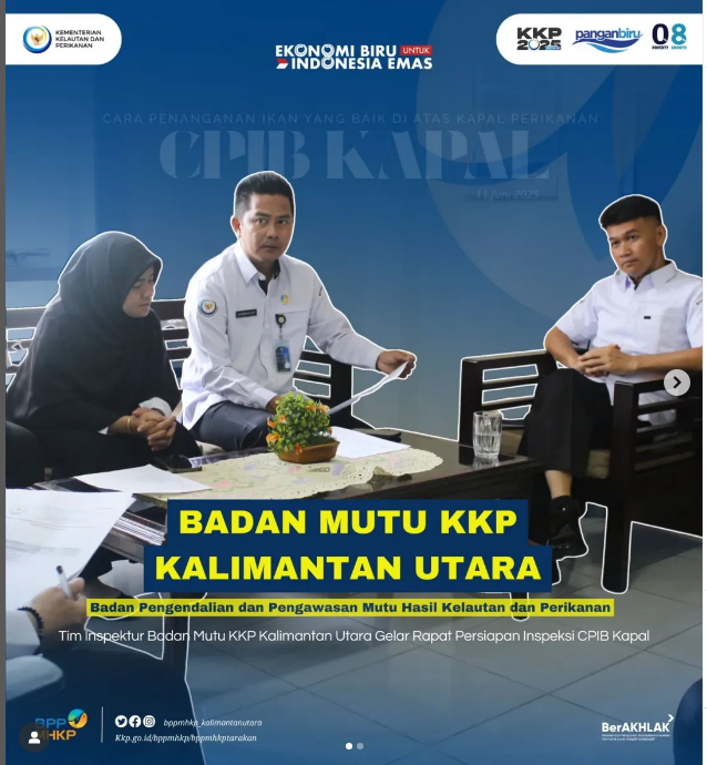 Rapat internal dalam rangka persiapan Inspeksi Cara Penanganan Ikan yang Baik (CPIB) diatas kapal perikanan tangkap