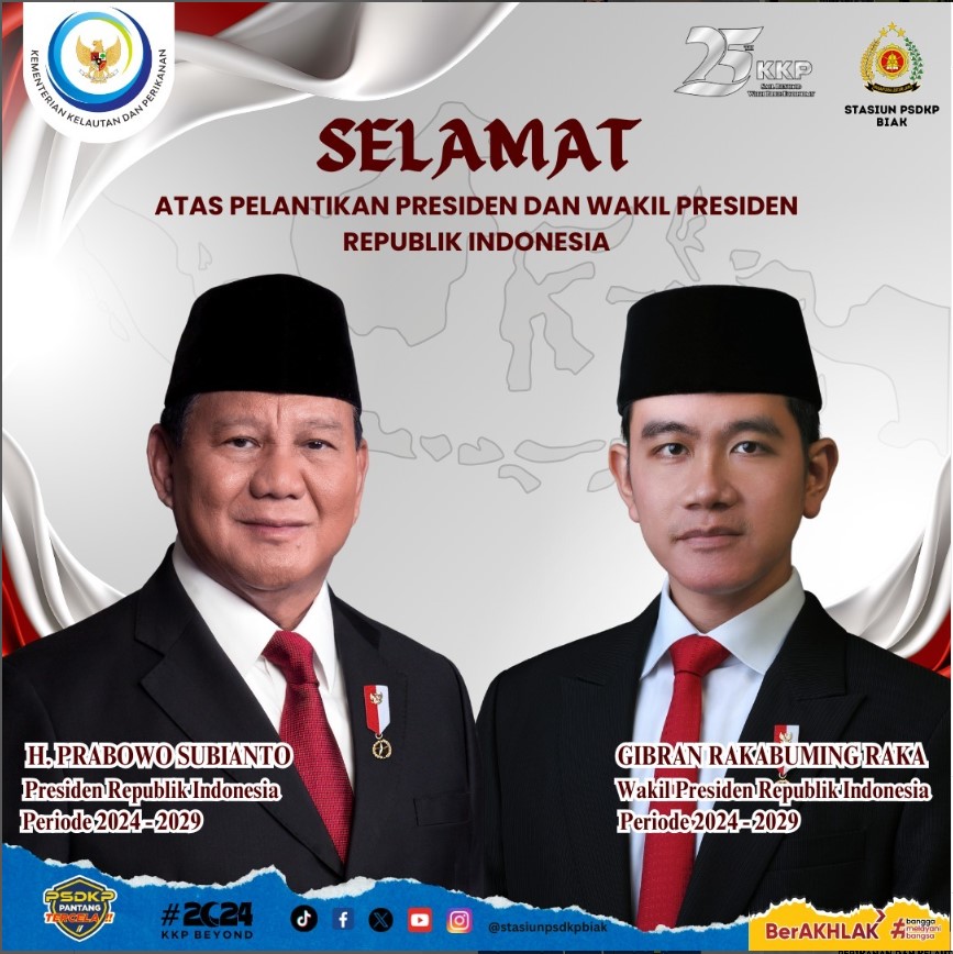 Selamat dan Sukses Atas Pelantikan Presiden dan Wakil Presiden Periode 2024 - 2029