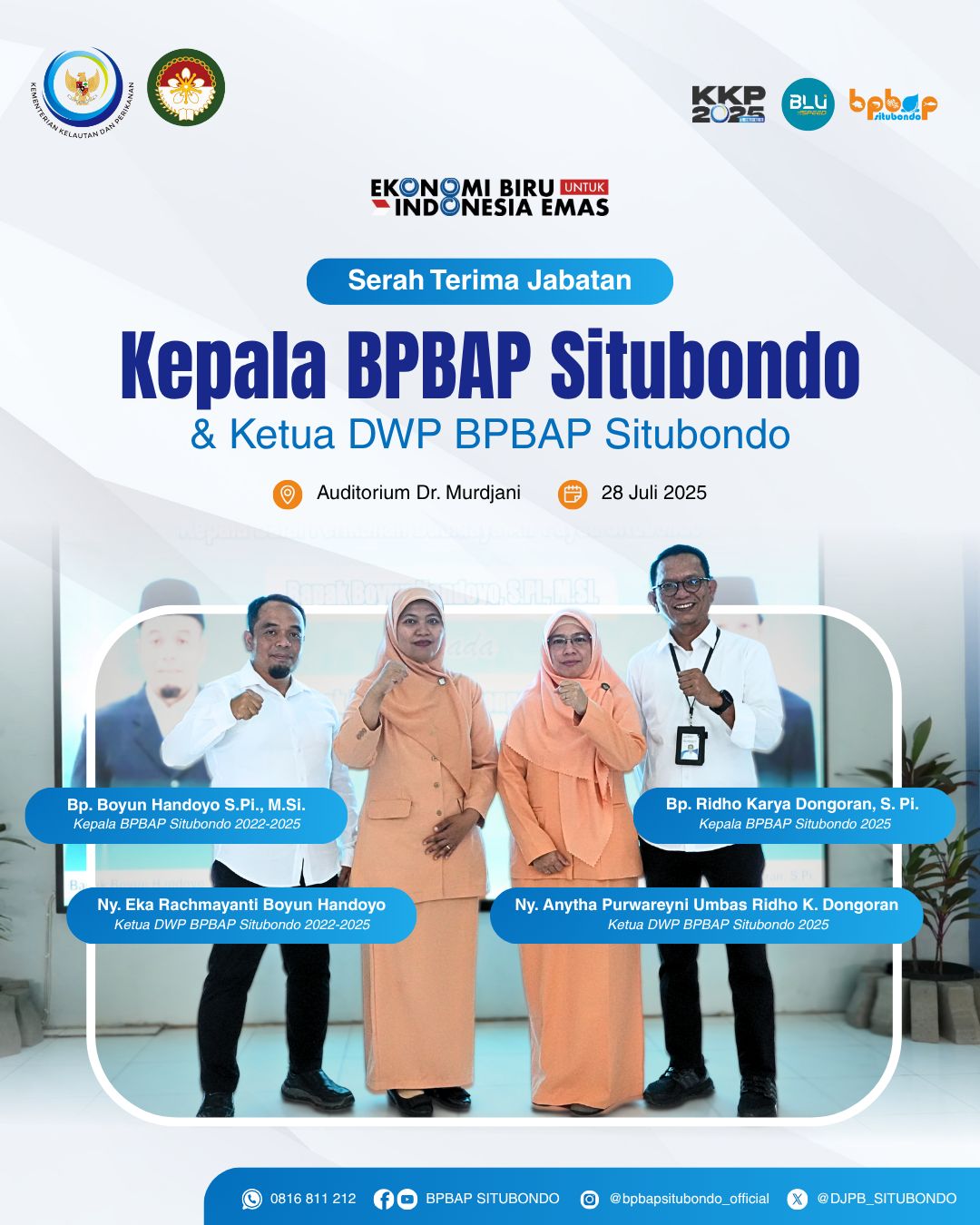Serah Terima Jabatan Kepala BPBAP Situbondo
