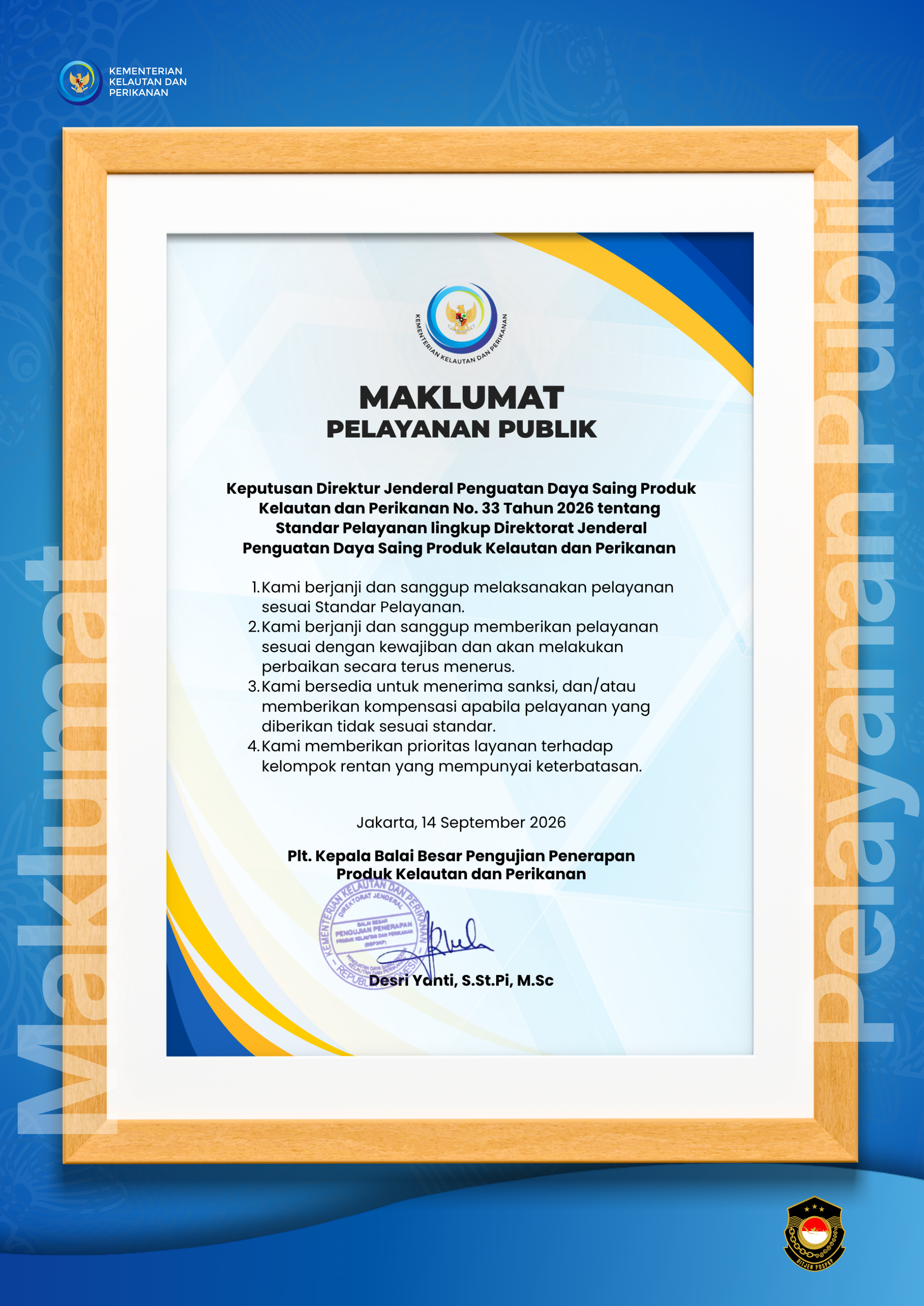 Maklumat Pelayanan BBP3KP