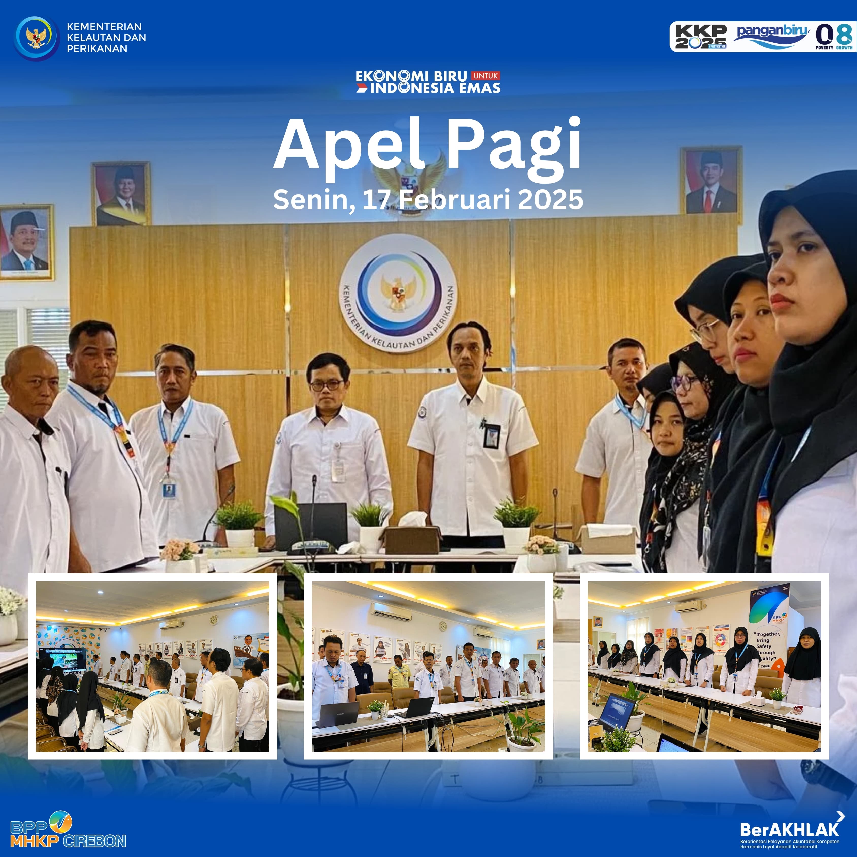 Apel Pagi Lingkup BPPMHKP, Senin 17 Februari 2025