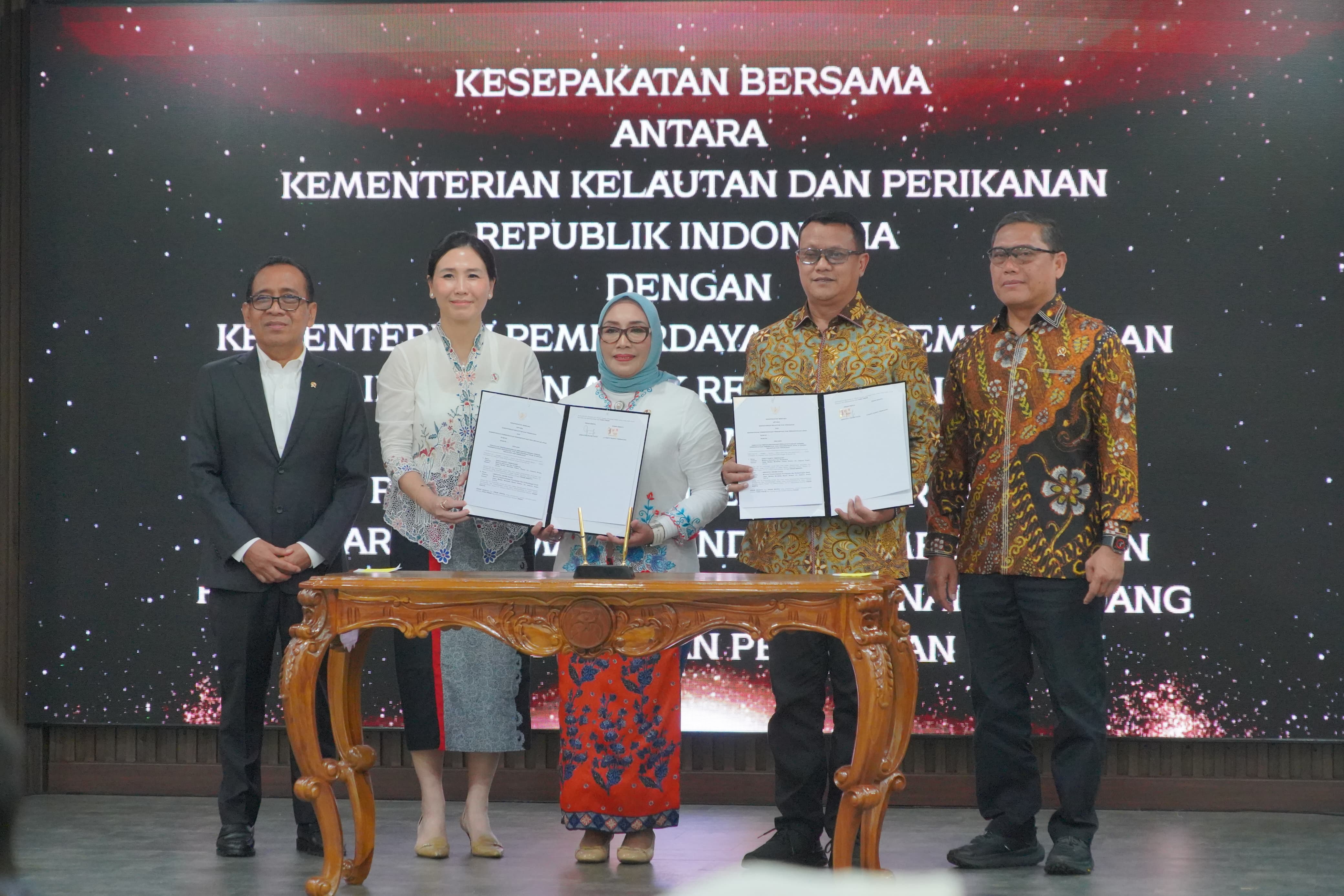 Penandatanganan Nota Kesepahaman antara KKP dengan Kementerian Pemberdayaan Perempuan dan Perlindungan Anak