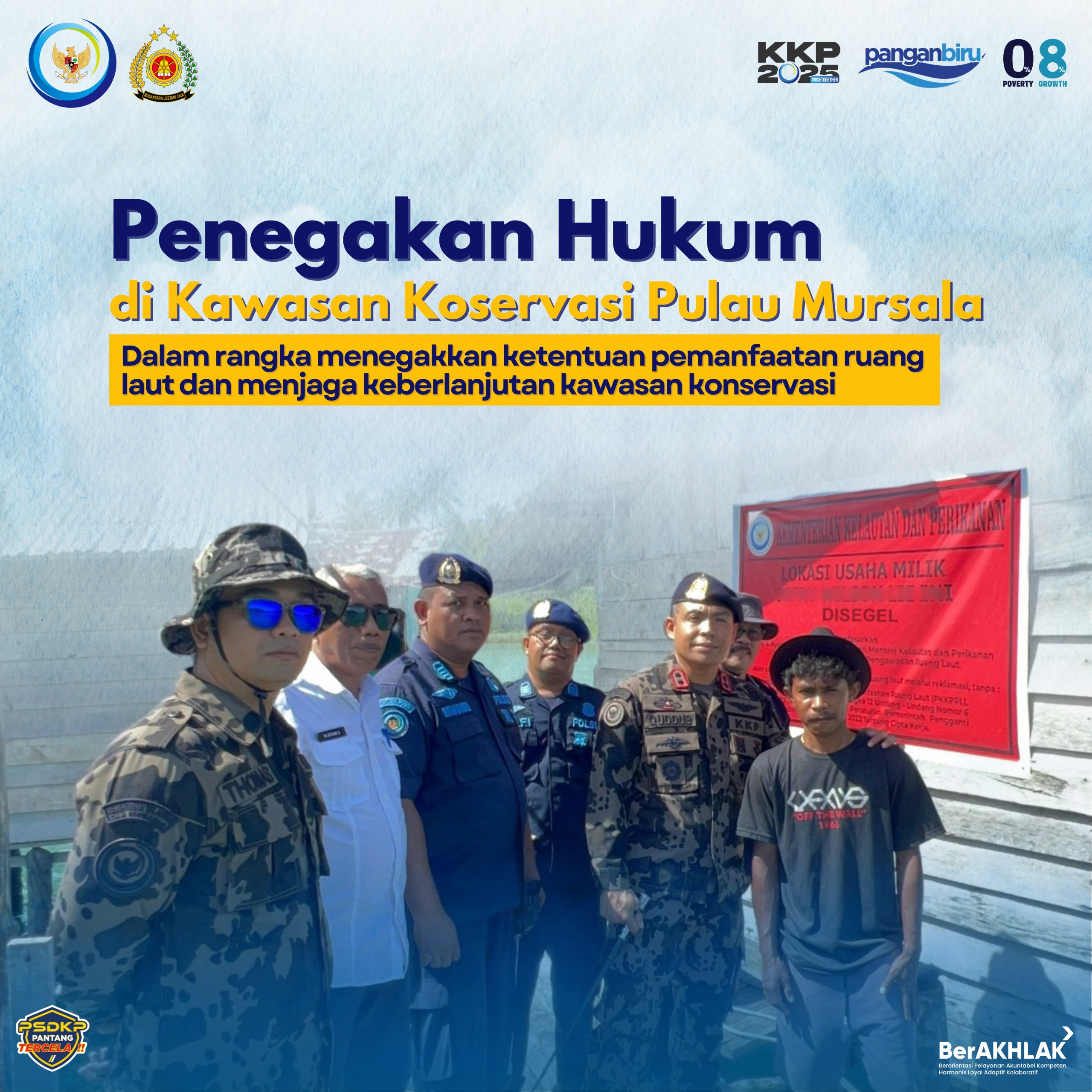 KKP Segel Usaha Budidaya Mutiara dan Lobster di Kawasan Konservasi Daerah di Tapanuli Tengah