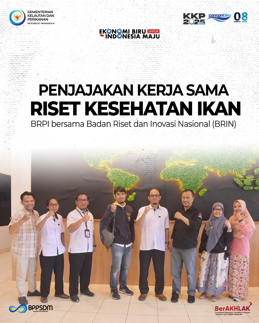 Penjajakan Kerja Sama Riset Kesehatan Ikan Bersama BRIN